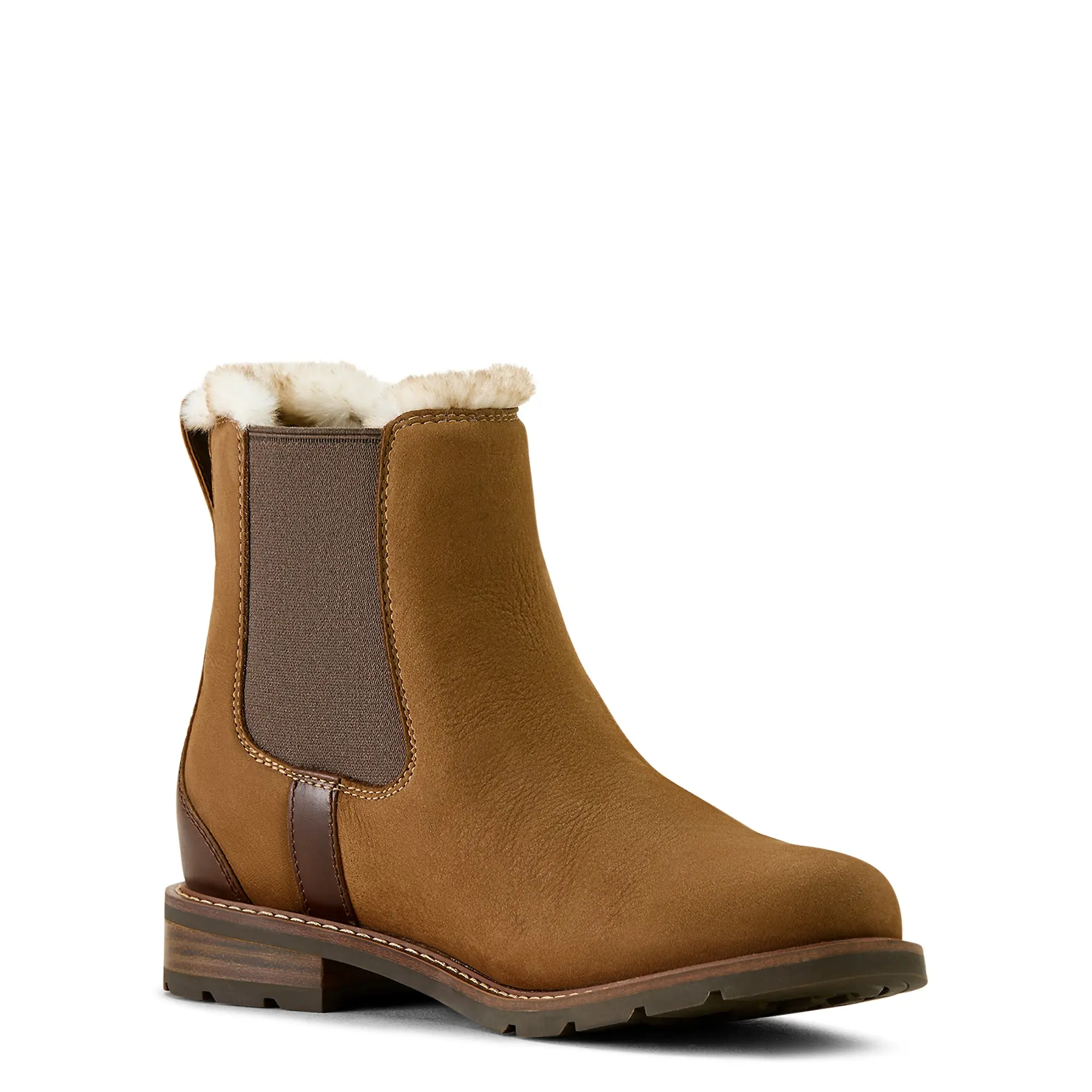 Product image 4 of 7 of Ariat Women's Wexford Sherpa Waterproof Chelsea Boots - Amber Brown