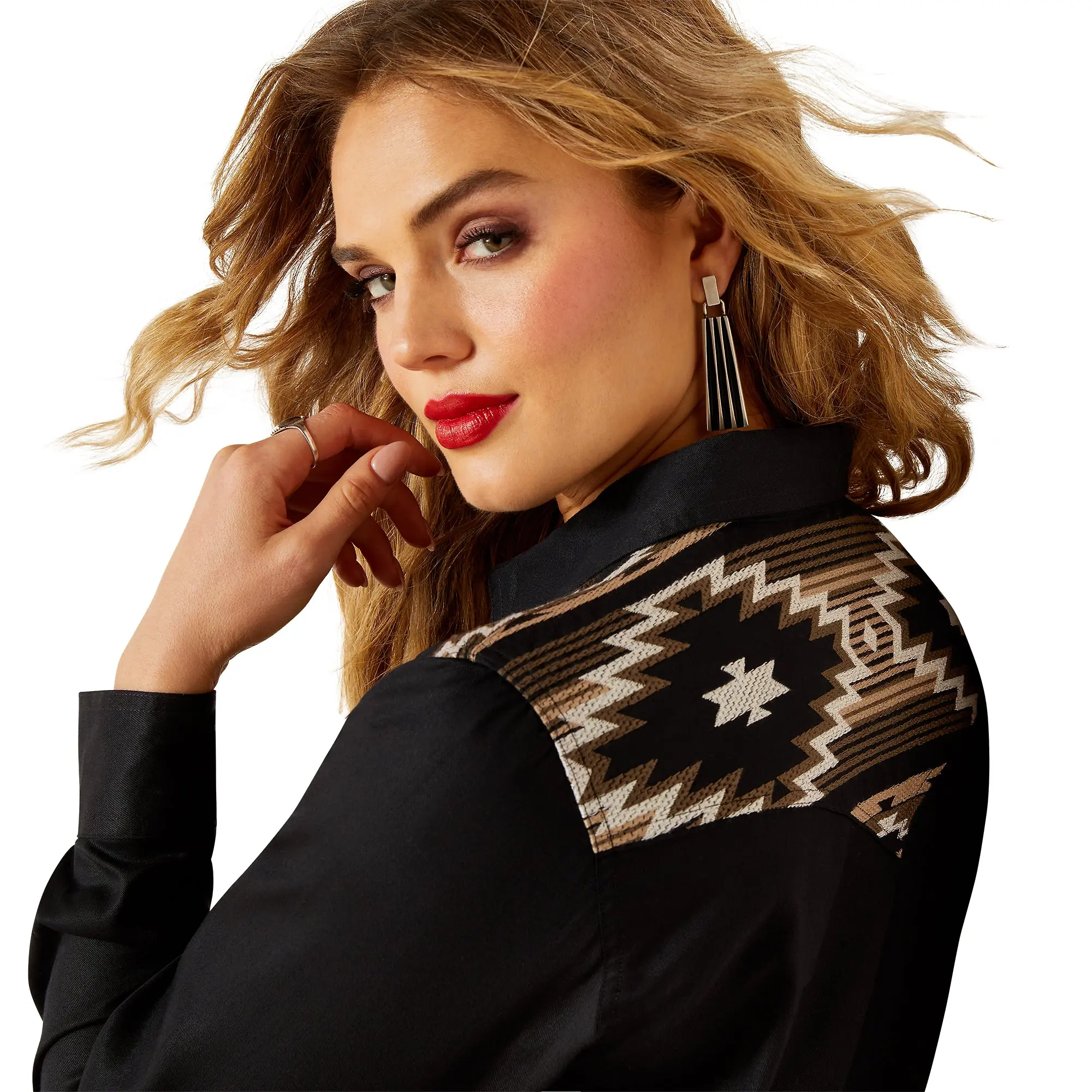 Product image 3 of 8 of Ariat Women's Dawn Western Shirt - Black
