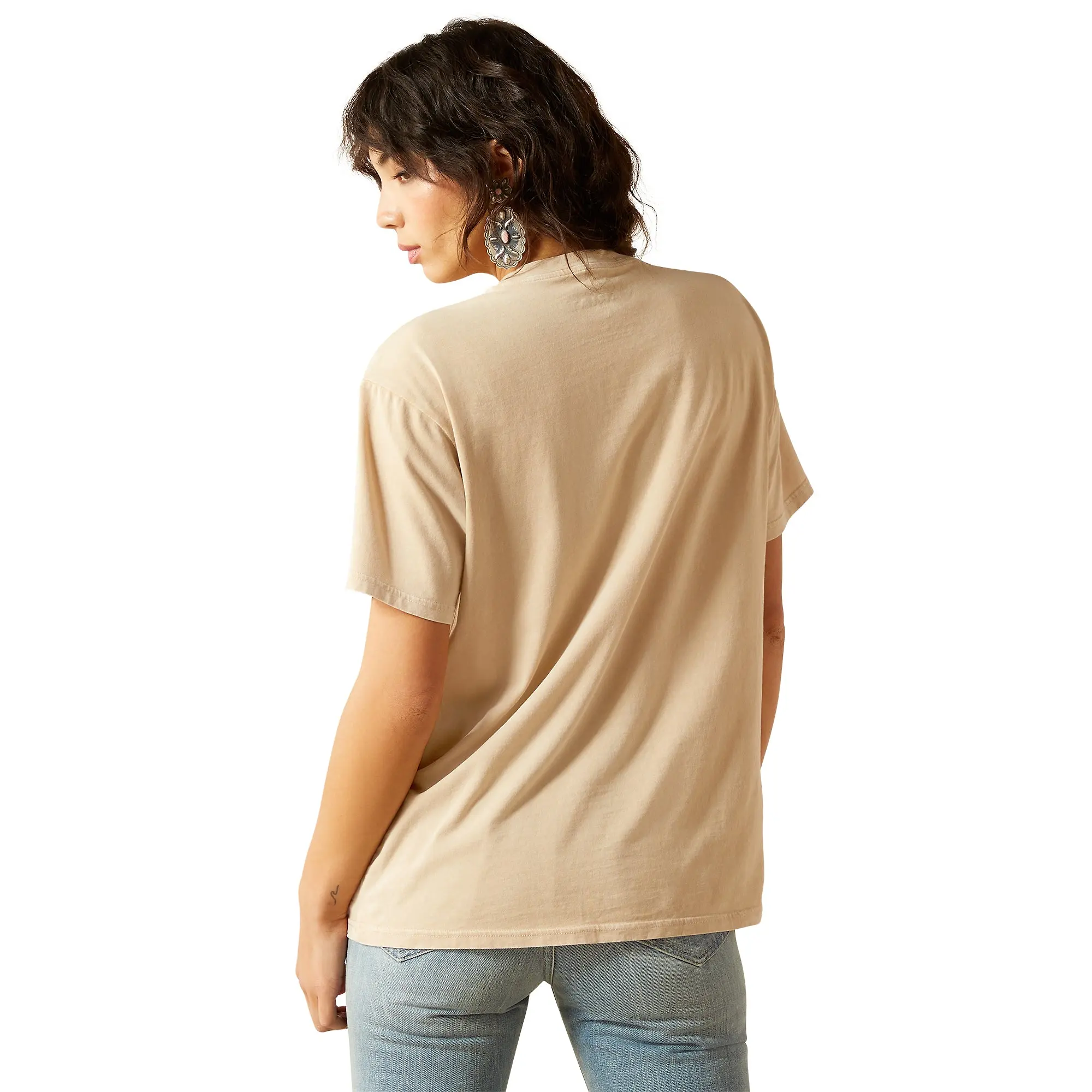 Product image 2 of 4 of Ariat Women's Ride On T-Shirt - Oyster Grey Mineral Wash