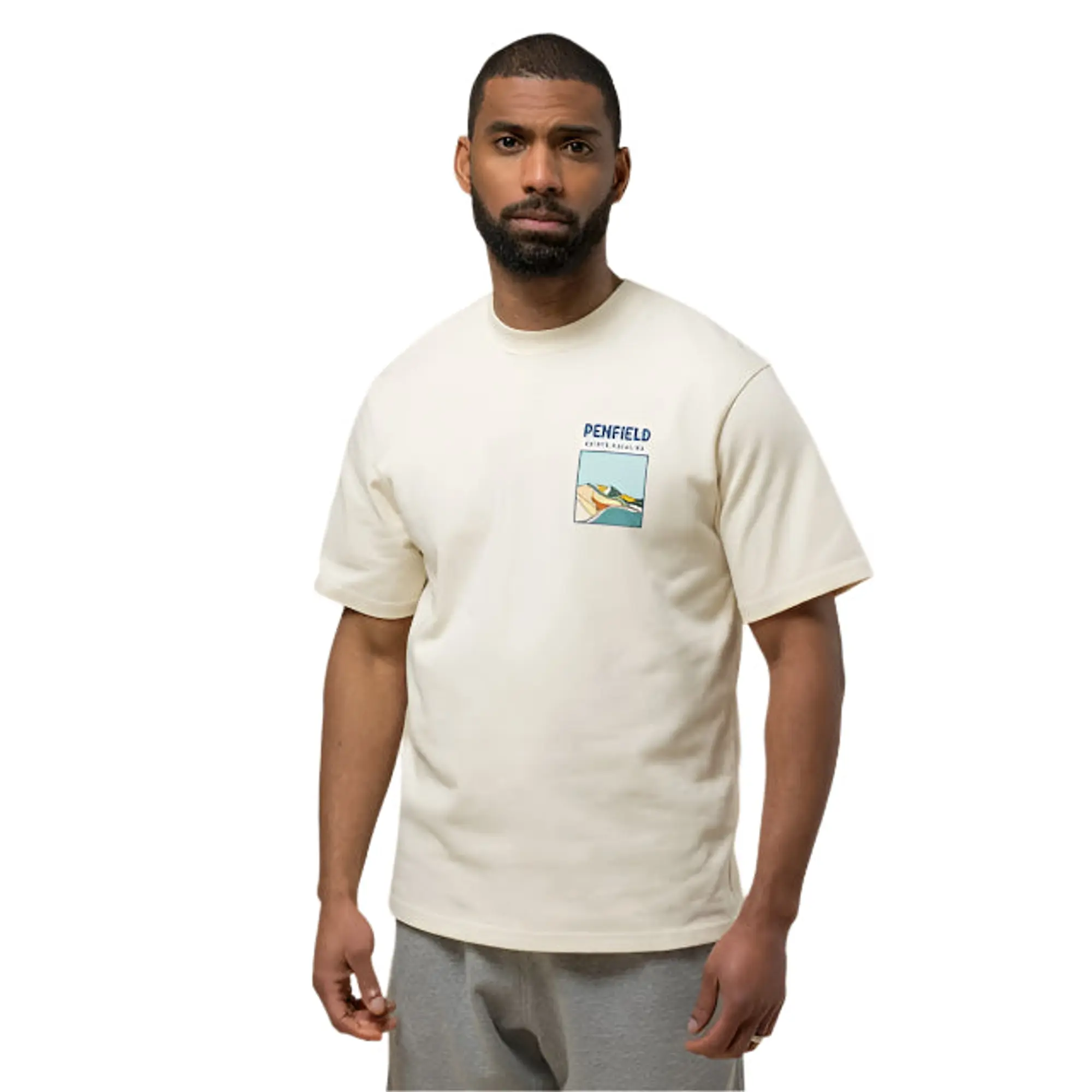 Product image 1 of 6 of Penfield Men's Block Landscape Graphic T-Shirt - Vanilla