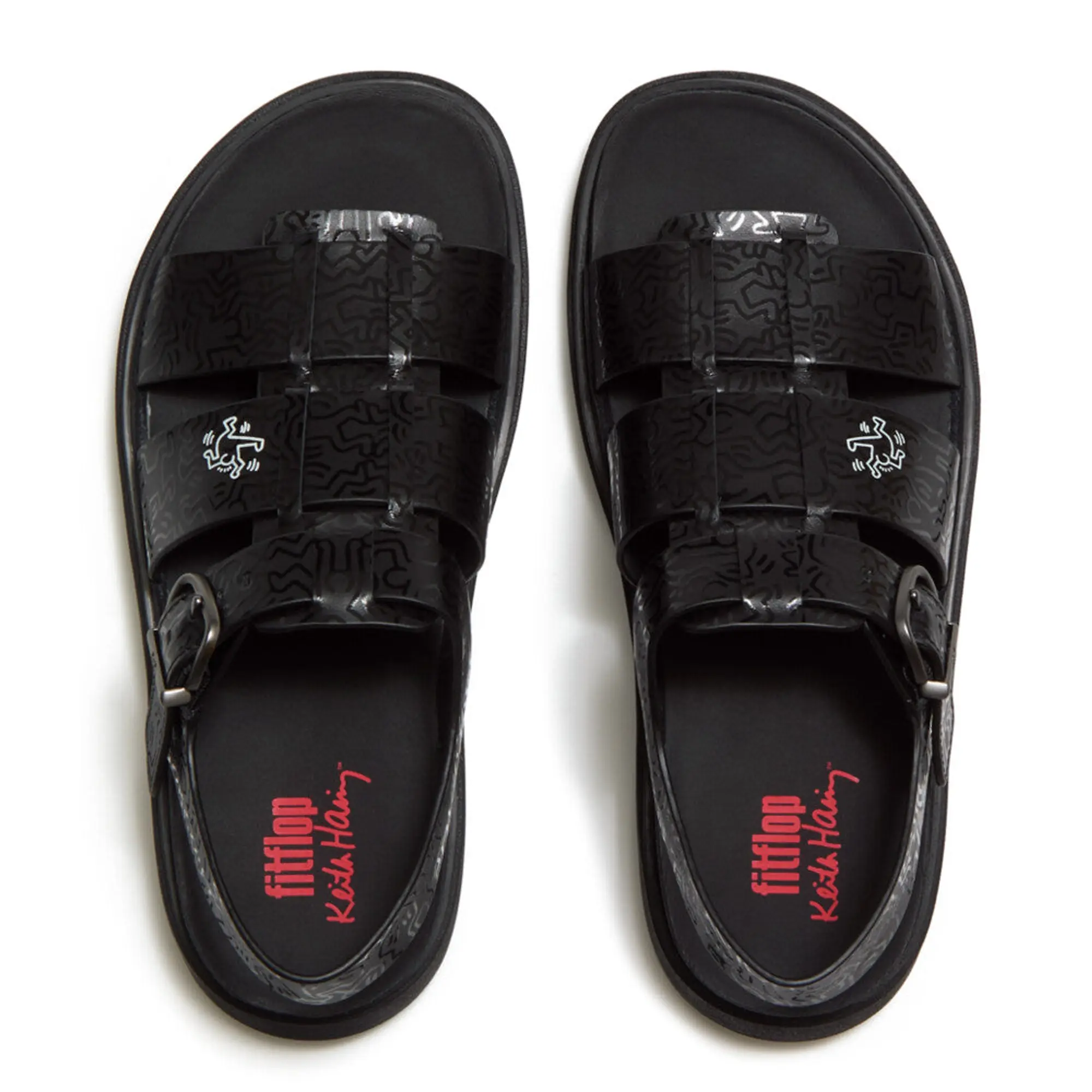 Product image 3 of 7 of FitFlop x Keith Haring Women's Gen-FF Fisherman Sandals - Black