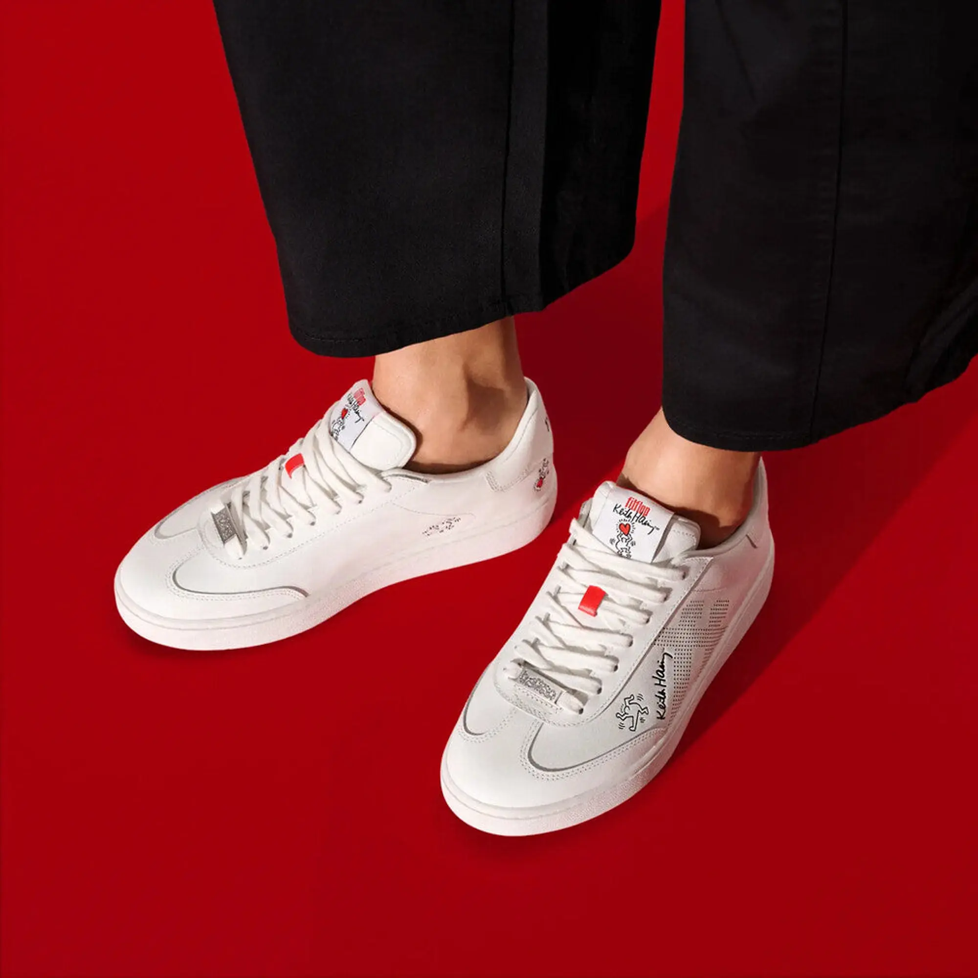 Product image 2 of 9 of FitFlop x Keith Haring Women's The Dash FF Trainers - Urban White
