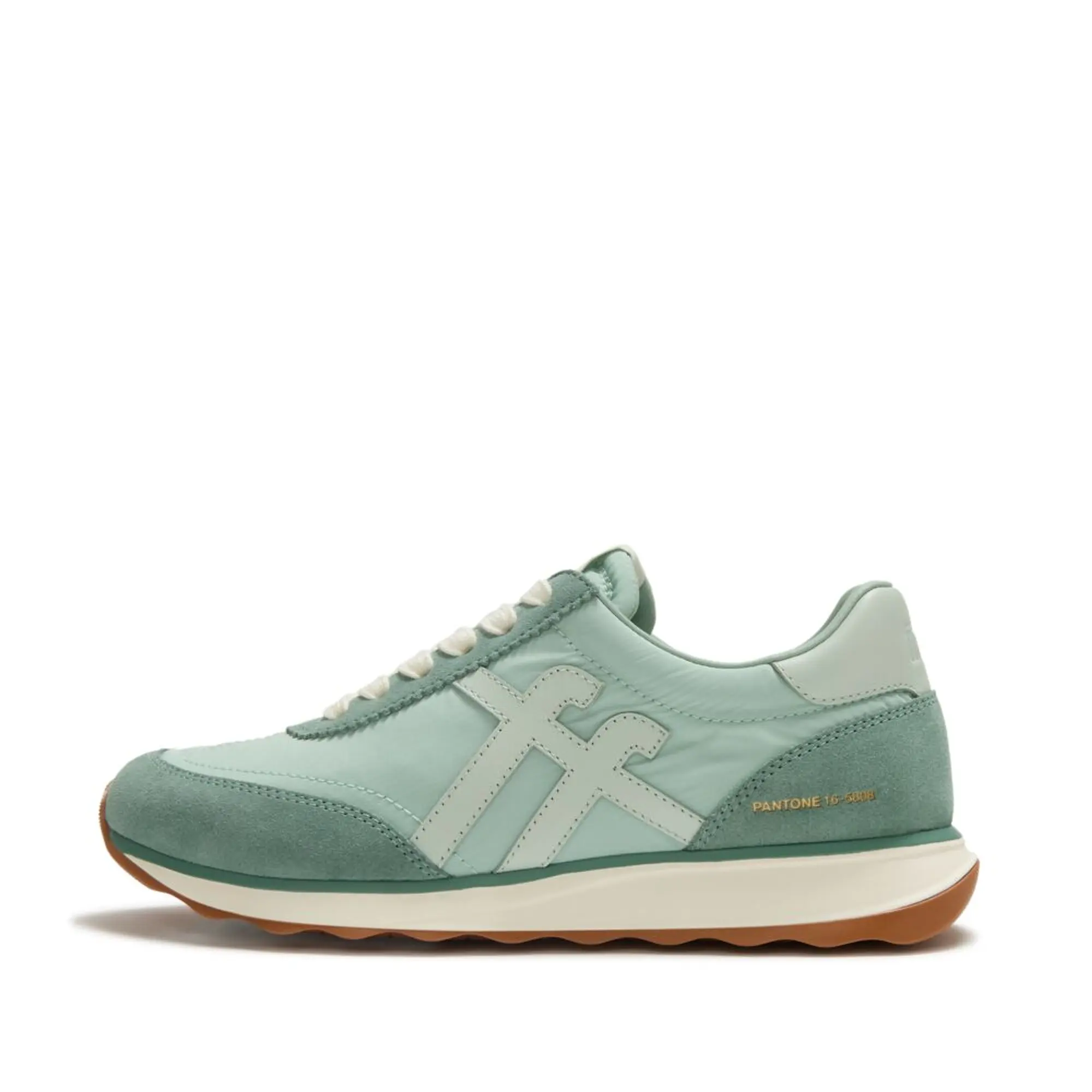 Product image 8 of 11 of FitFlop x Pantone Women's Retro-Q Suede Trainers - Frosty Green
