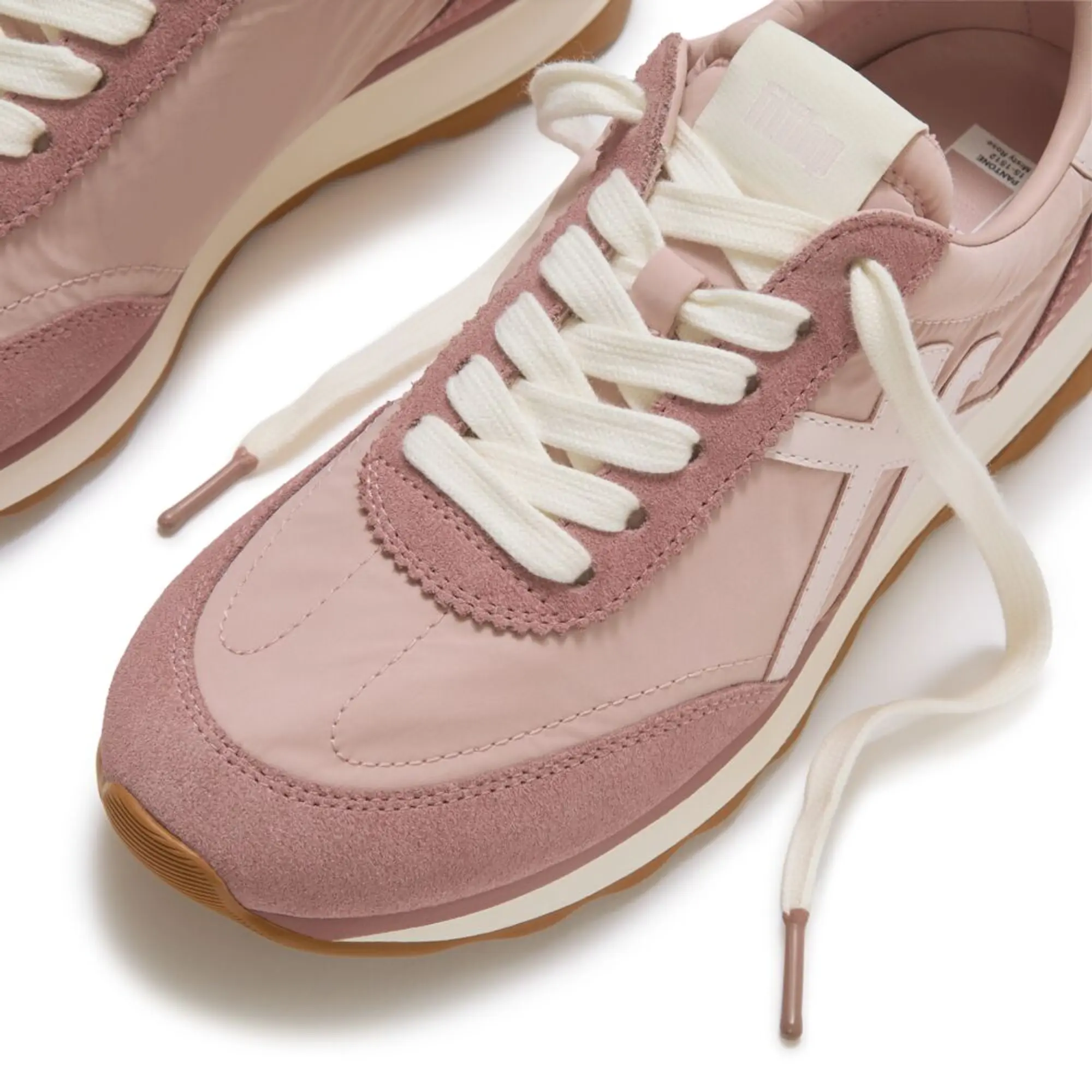 Product image 4 of 9 of FitFlop x Pantone Women's Retro-Q Suede Trainers - Misty Rose