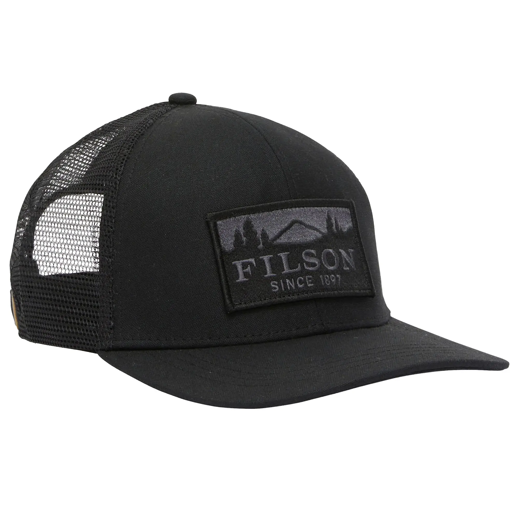 Product image 1 of 4 of Filson Scenic Waxed Logger Mesh Cap - Black