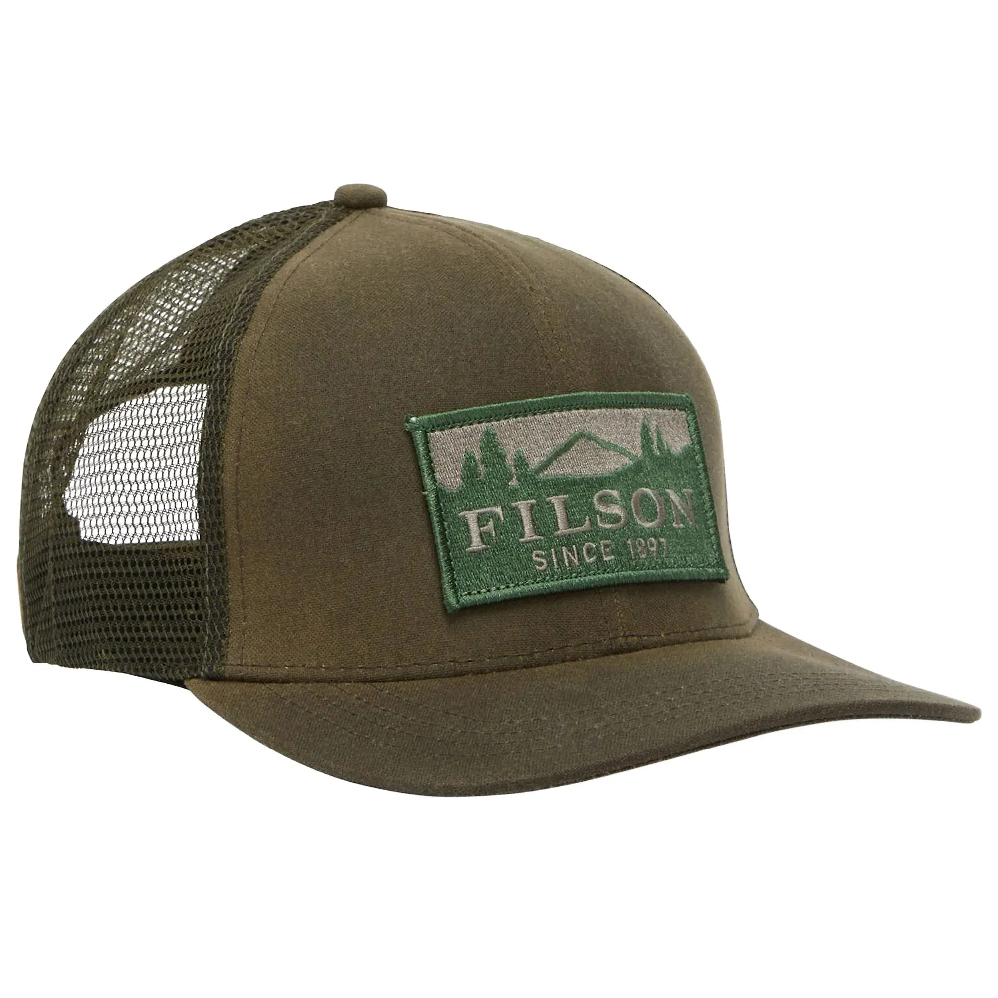 Product image 1 of 4 of Filson Scenic Waxed Logger Mesh Cap - Otter Green