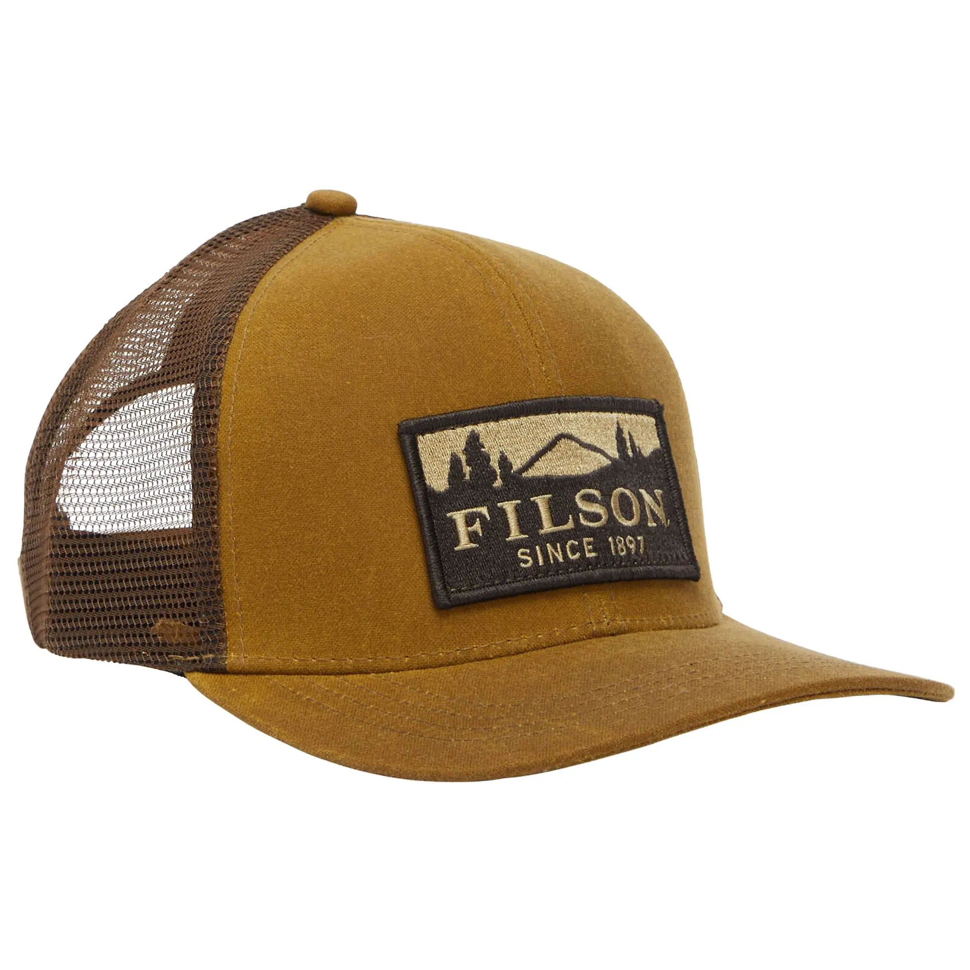 Product image 1 of 4 of Filson Scenic Waxed Logger Mesh Cap - Dark Tan