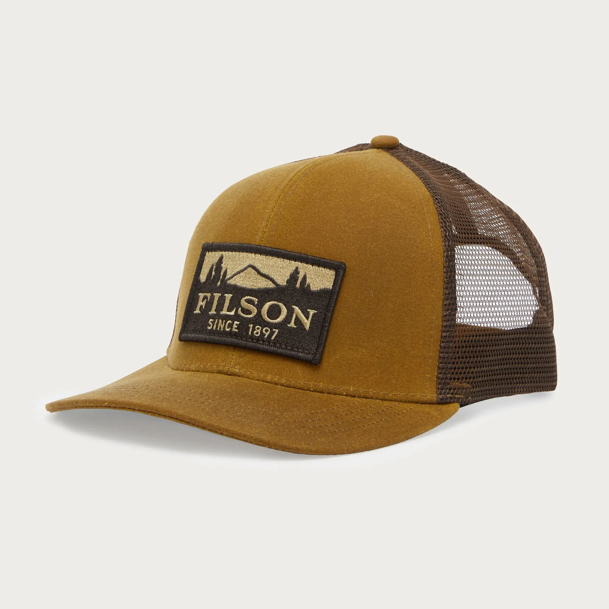 Product image 2 of 4 of Filson Scenic Waxed Logger Mesh Cap - Dark Tan