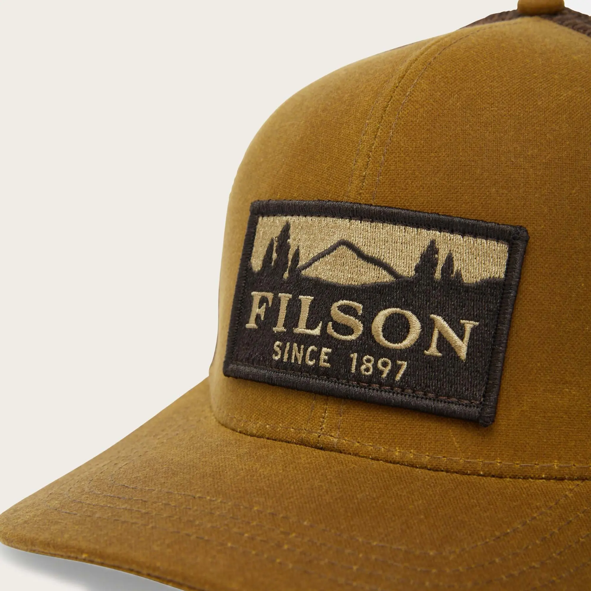 Product image 4 of 4 of Filson Scenic Waxed Logger Mesh Cap - Dark Tan