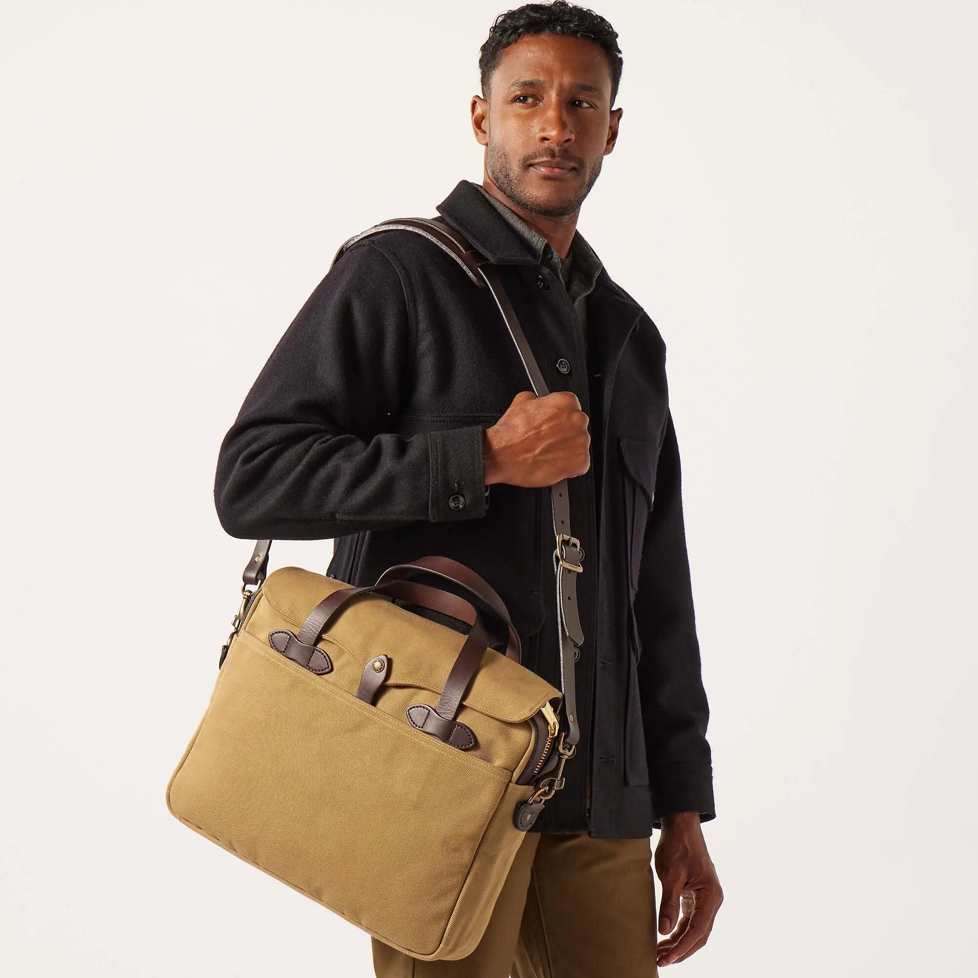 Product image 2 of 9 of Filson Rugged Twill Original Briefcase - Tan