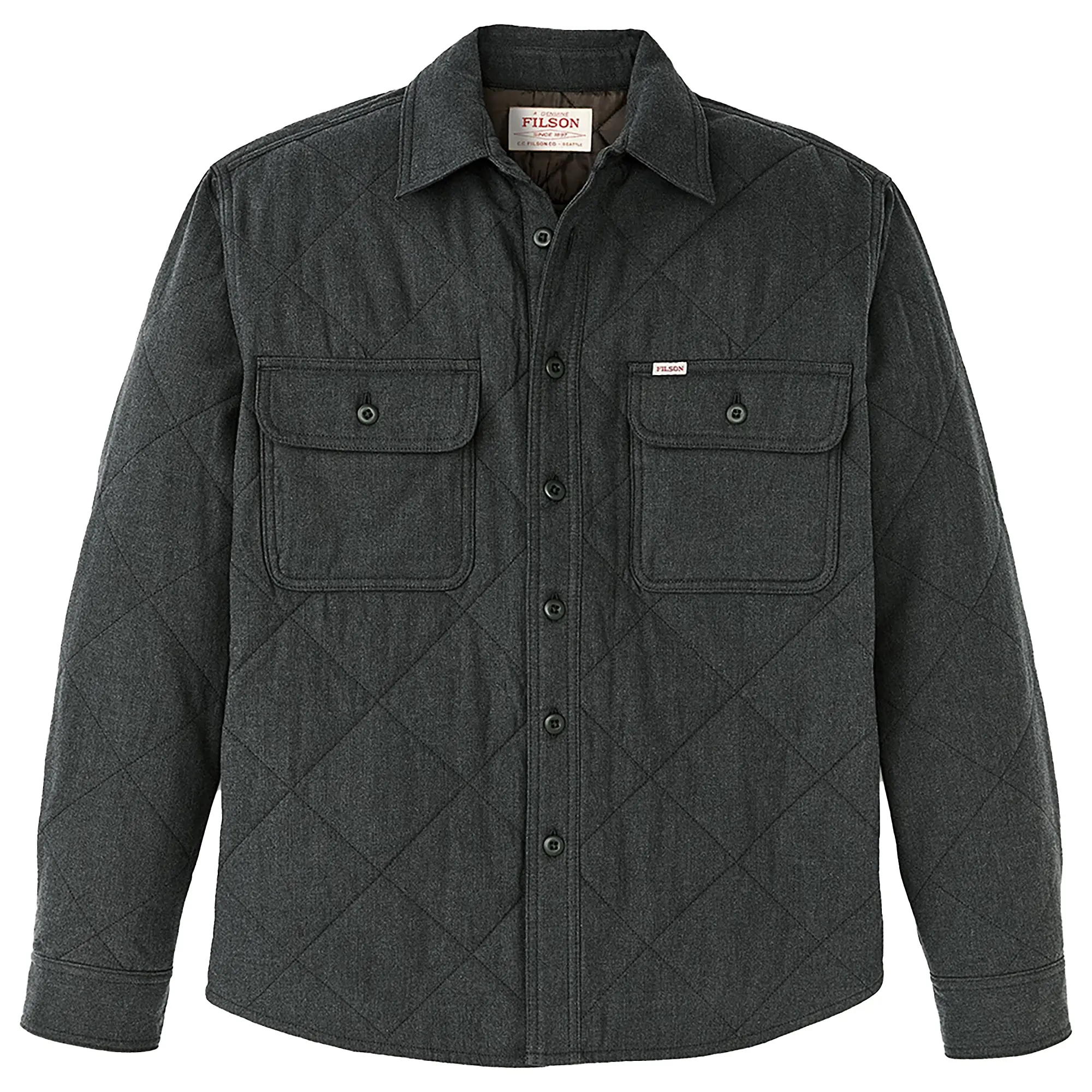 Product image 1 of 6 of Filson Men's Insulated Flannel Shirt - Charcoal