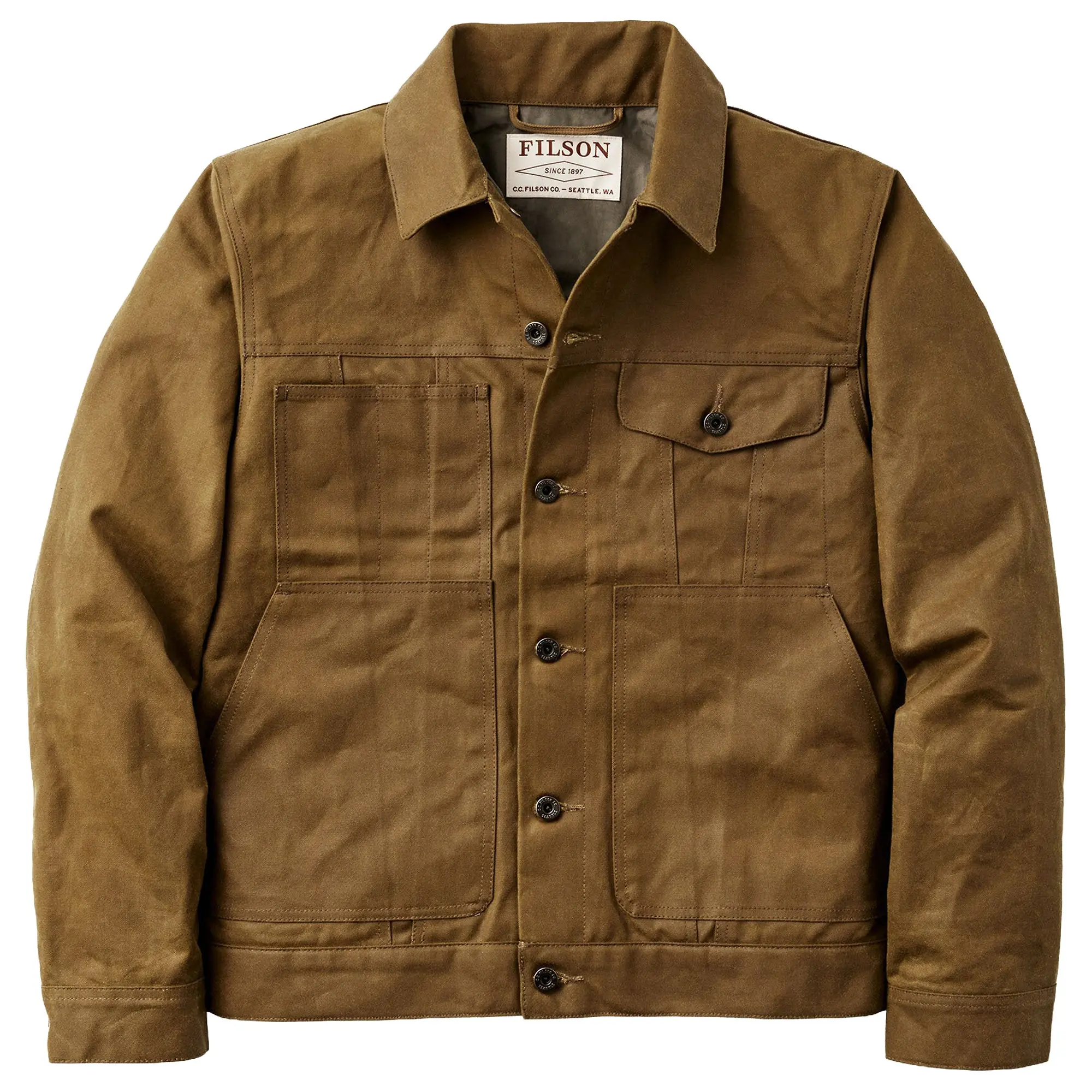 Product image 1 of 6 of Filson Men's Short Lined Cruiser Jacket - Dark Tan
