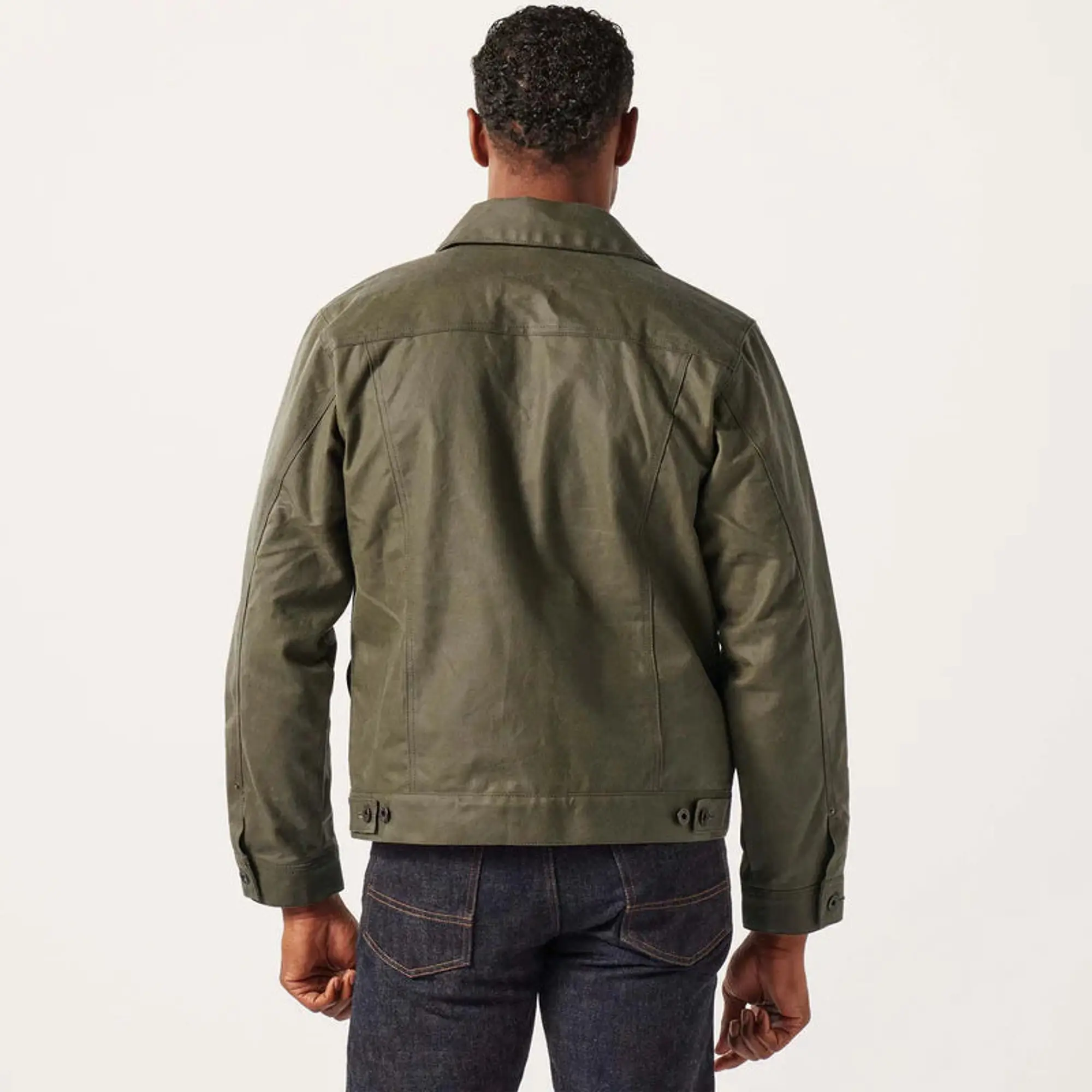 Product image 9 of 10 of Filson Tin Cloth Short Lined Cruiser Jacket - Military Green