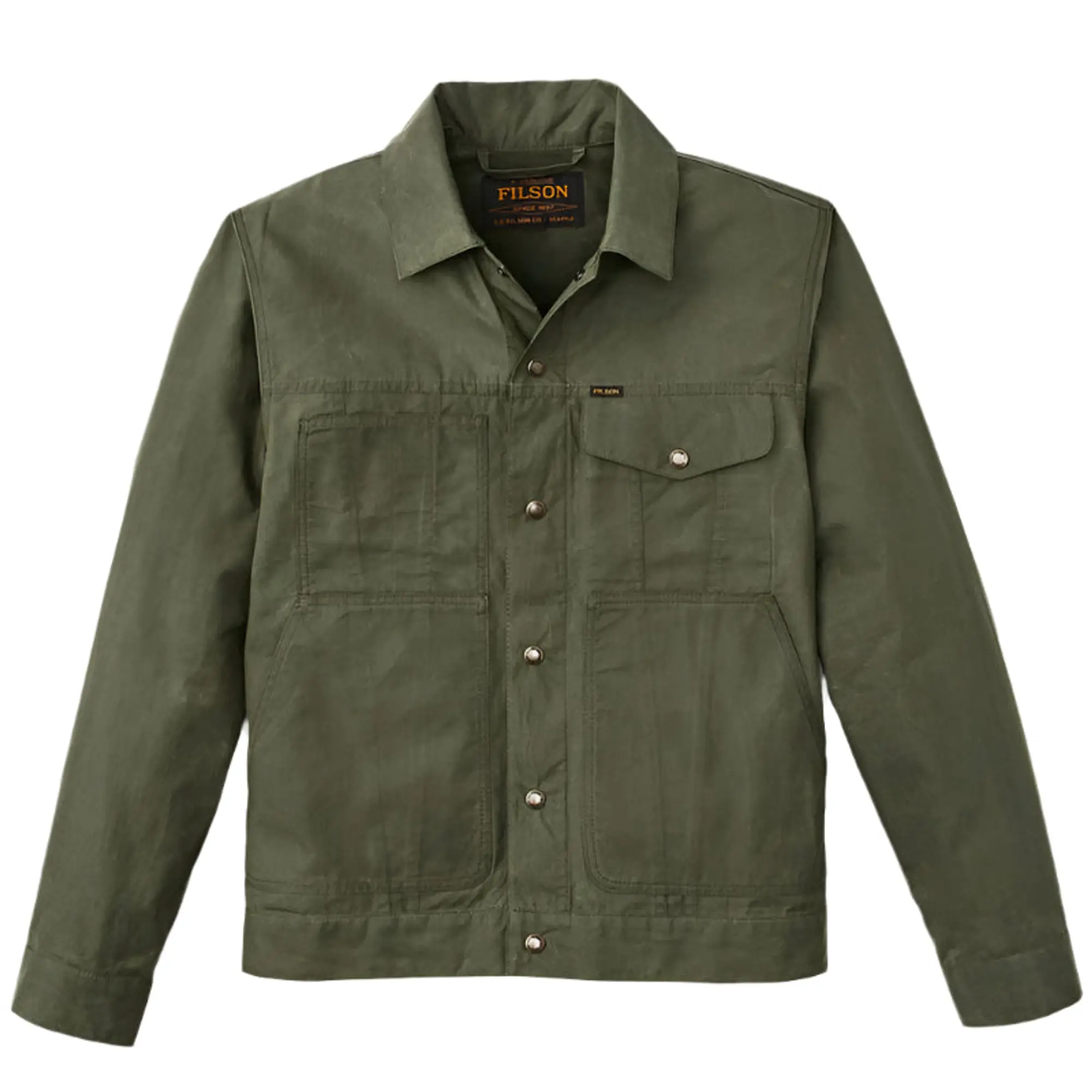 Product image 1 of 6 of Filson Men's Dry Wax Short Cruiser Jacket - Olive