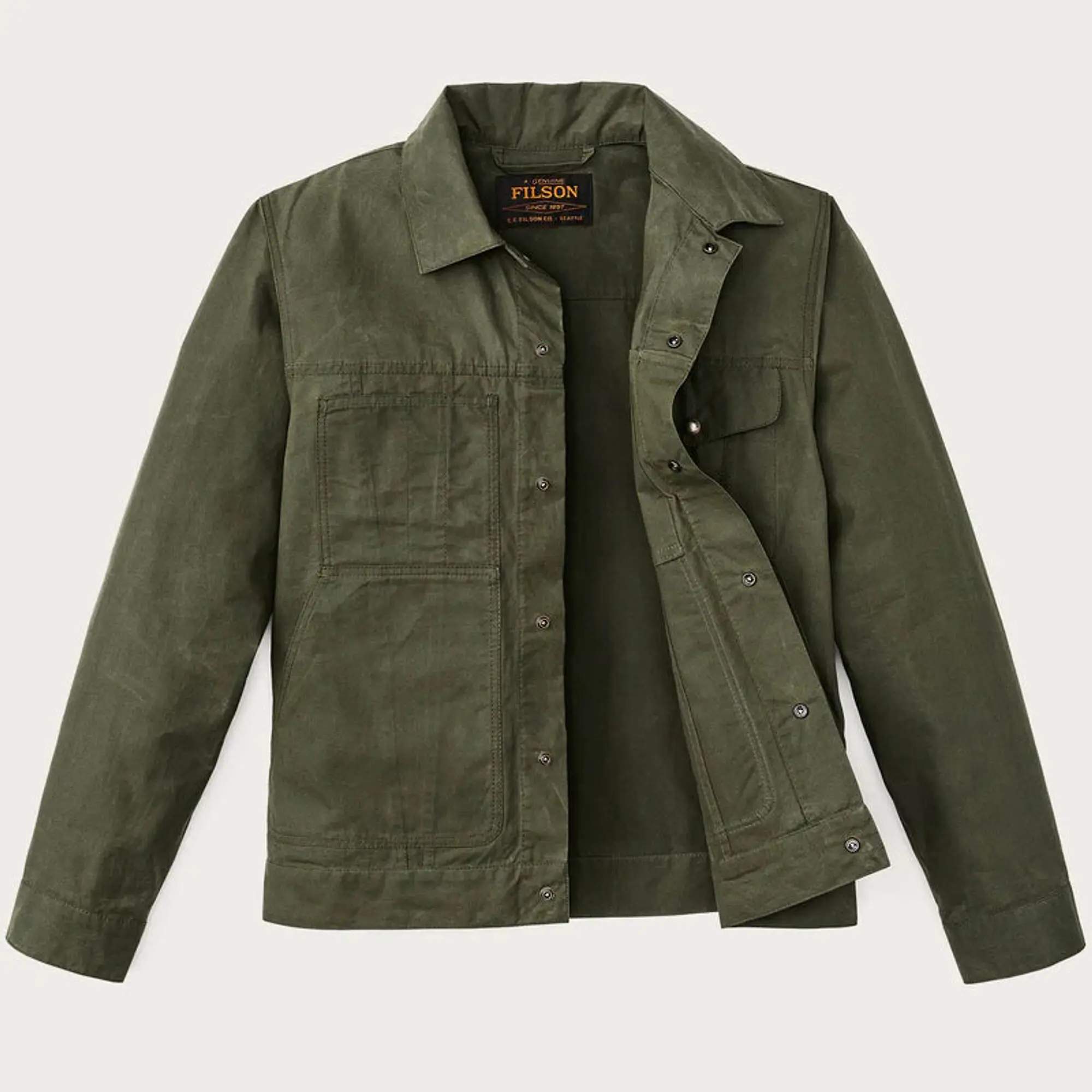 Product image 3 of 6 of Filson Men's Dry Wax Short Cruiser Jacket - Olive