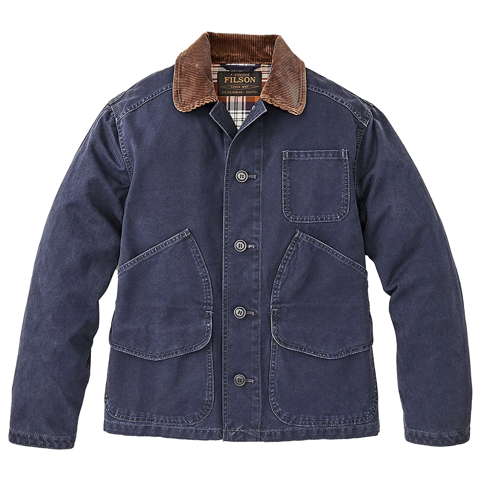 Product image 1 of 10 of Filson Men's Canvas Outfitter Jacket - Blue Mussel
