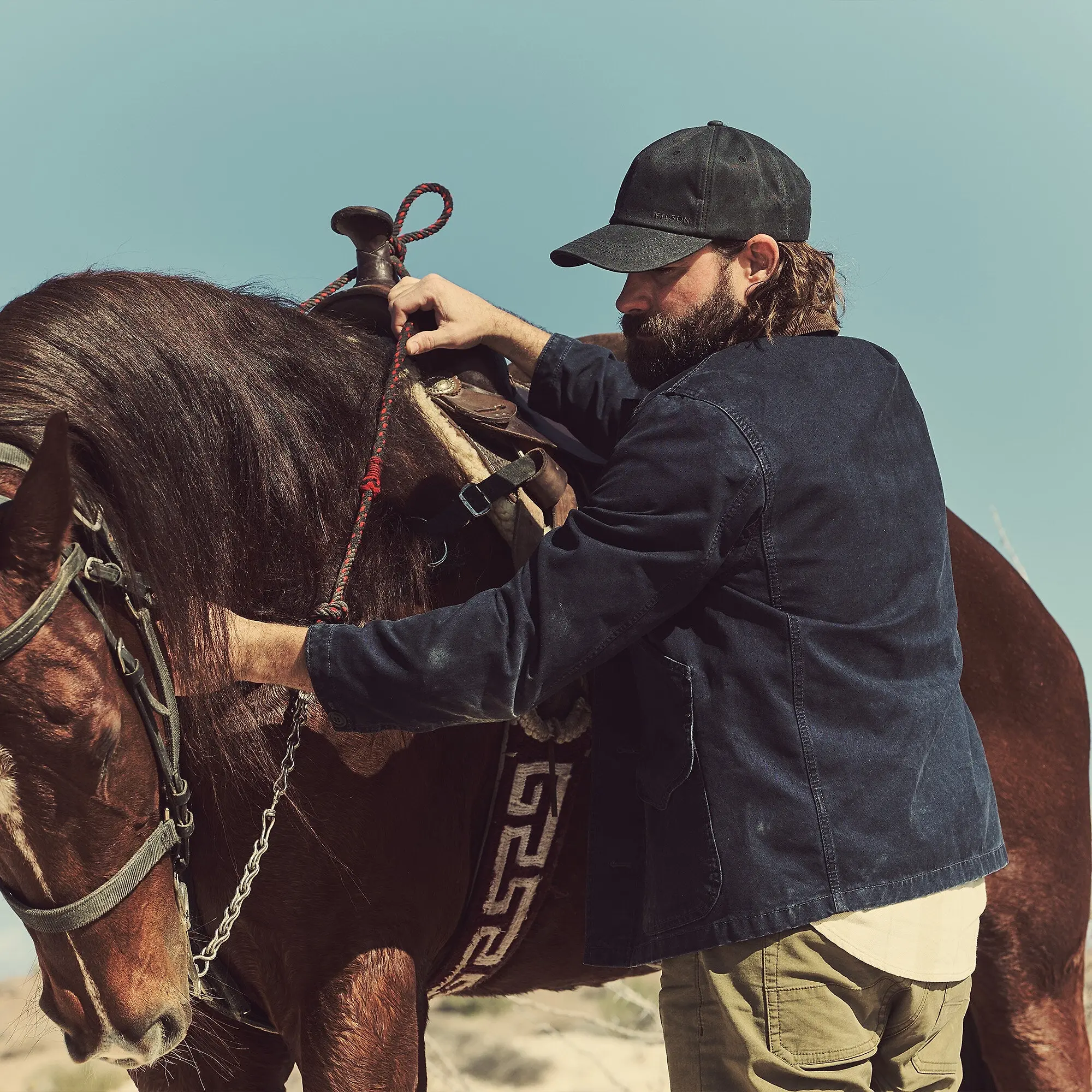Product image 10 of 10 of Filson Men's Canvas Outfitter Jacket - Blue Mussel