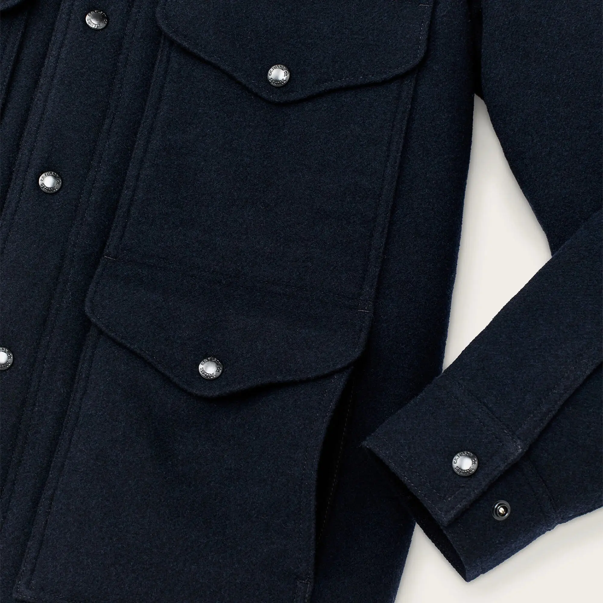 Product image 4 of 7 of Filson Men's Spokane Insulated Cruiser Mack Blend Jacket - Navy