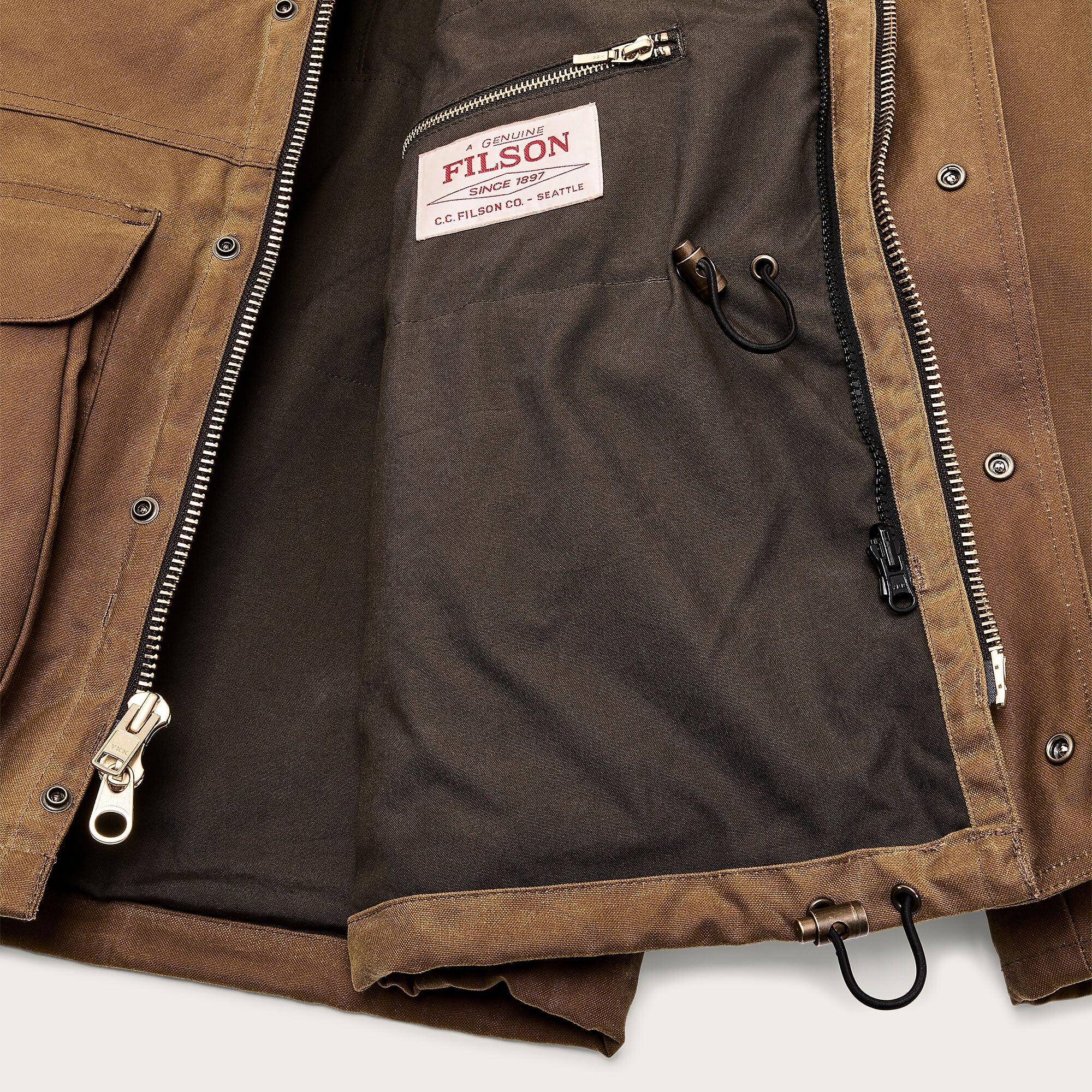 Filson Men's Lined Tin Cloth Field Jacket - Dark Tan | British Attire