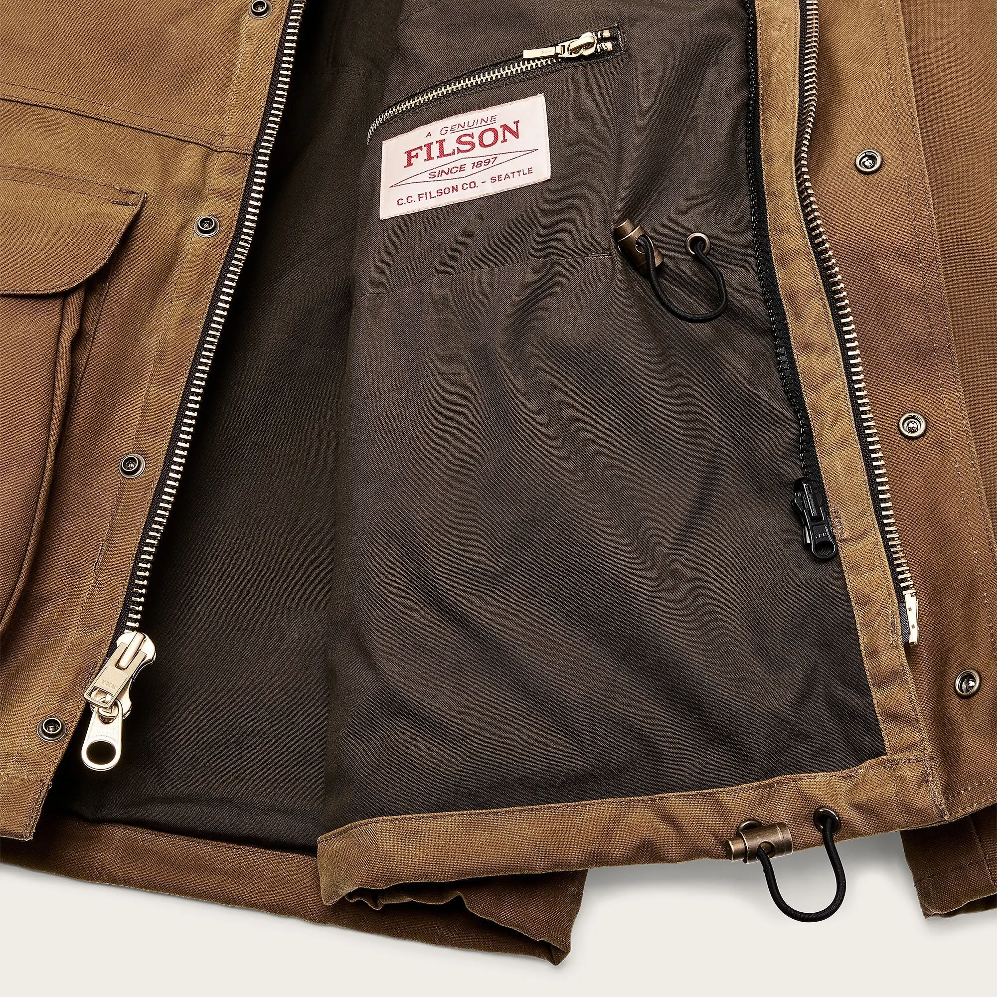 Product image 11 of 14 of Filson Men's Lined Tin Cloth Field Jacket - Dark Tan
