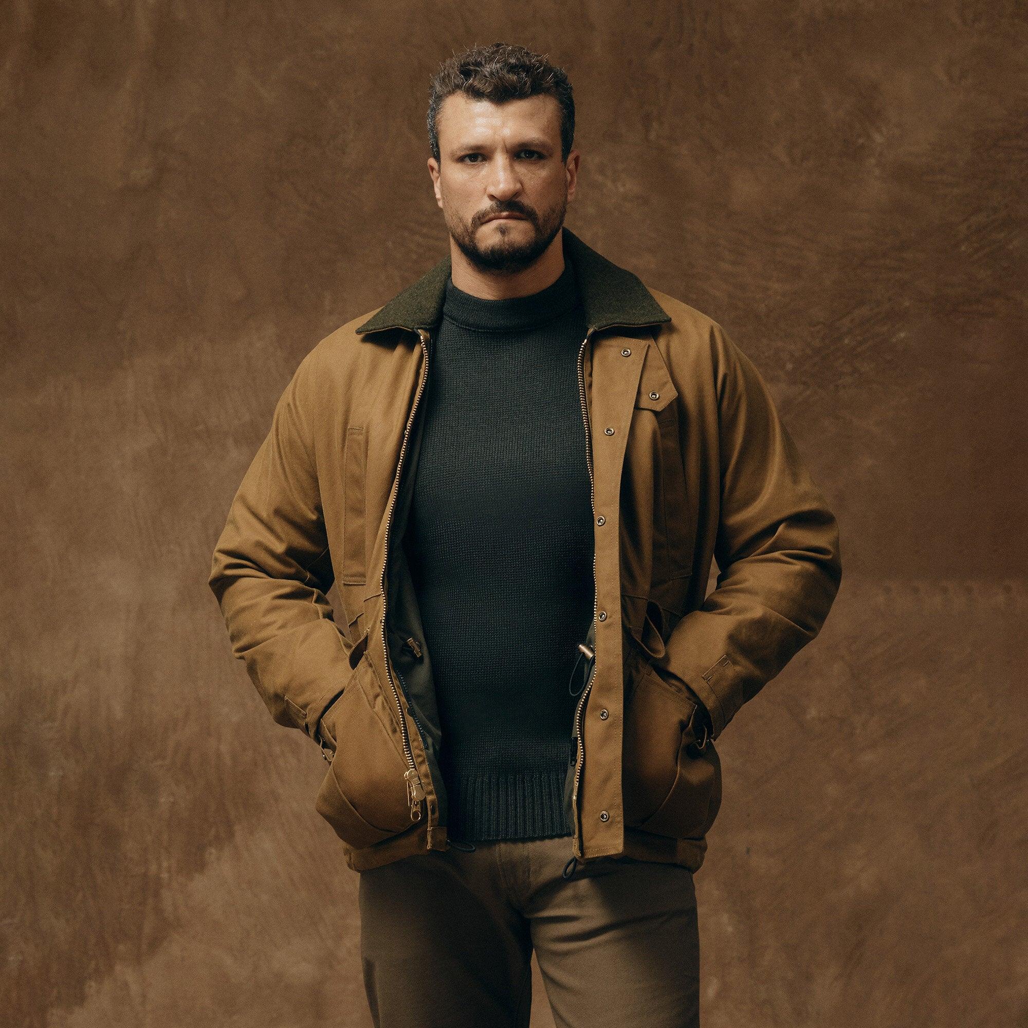 Filson Men's Lined Tin Cloth Field Jacket - Dark Tan | British Attire