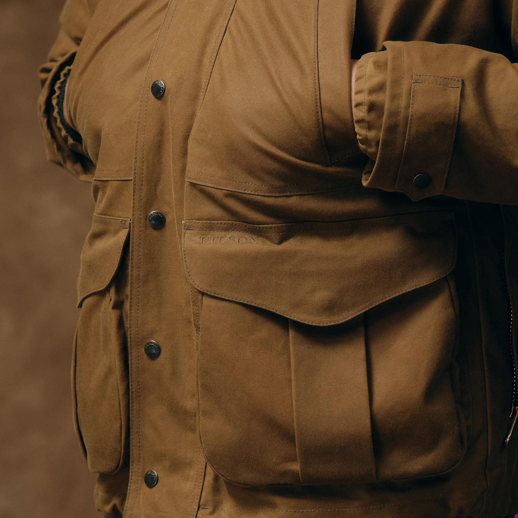 Product image 5 of 14 of Filson Men's Lined Tin Cloth Field Jacket - Dark Tan