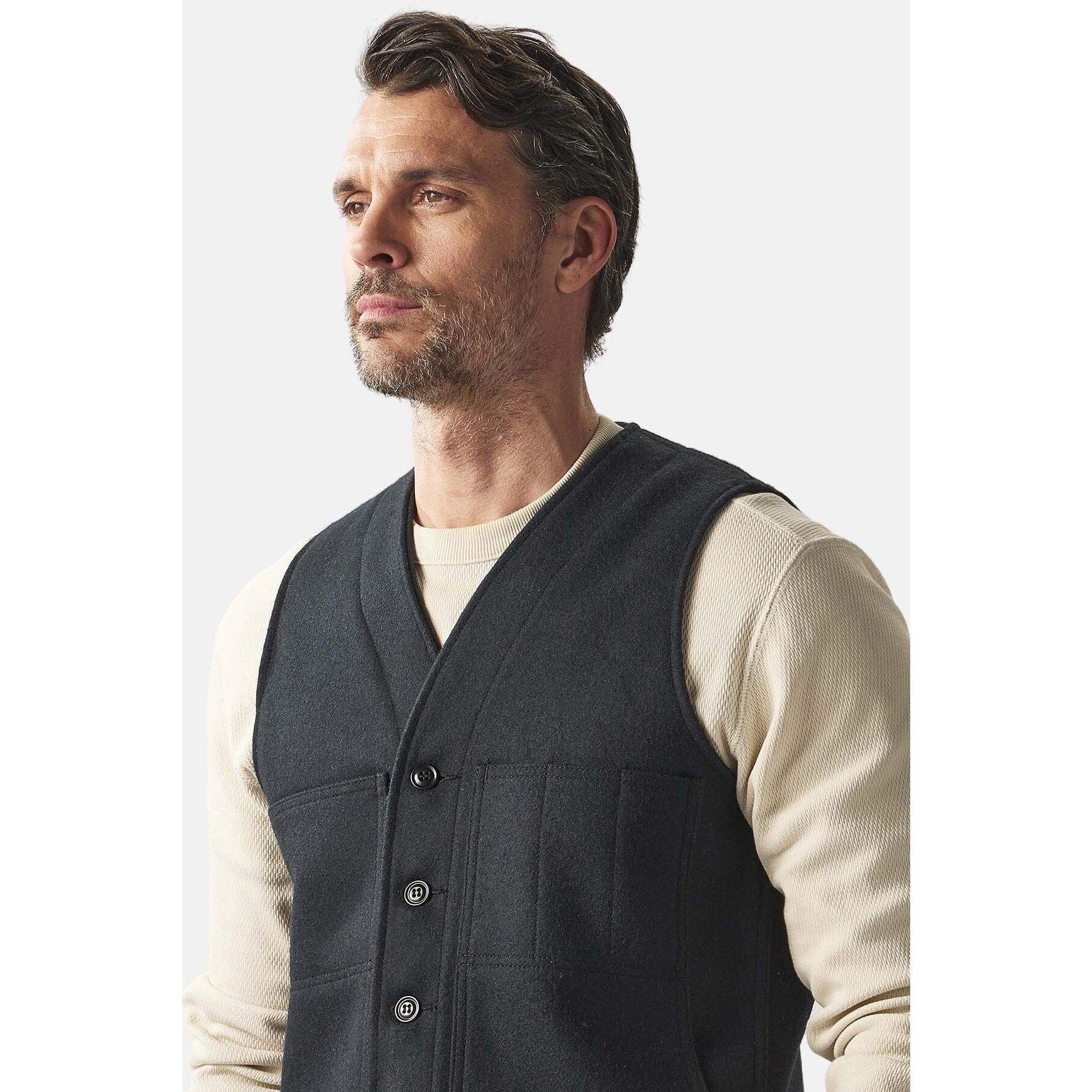 Filson Men's Mackinaw Wool Vest - Dark Navy | British Attire