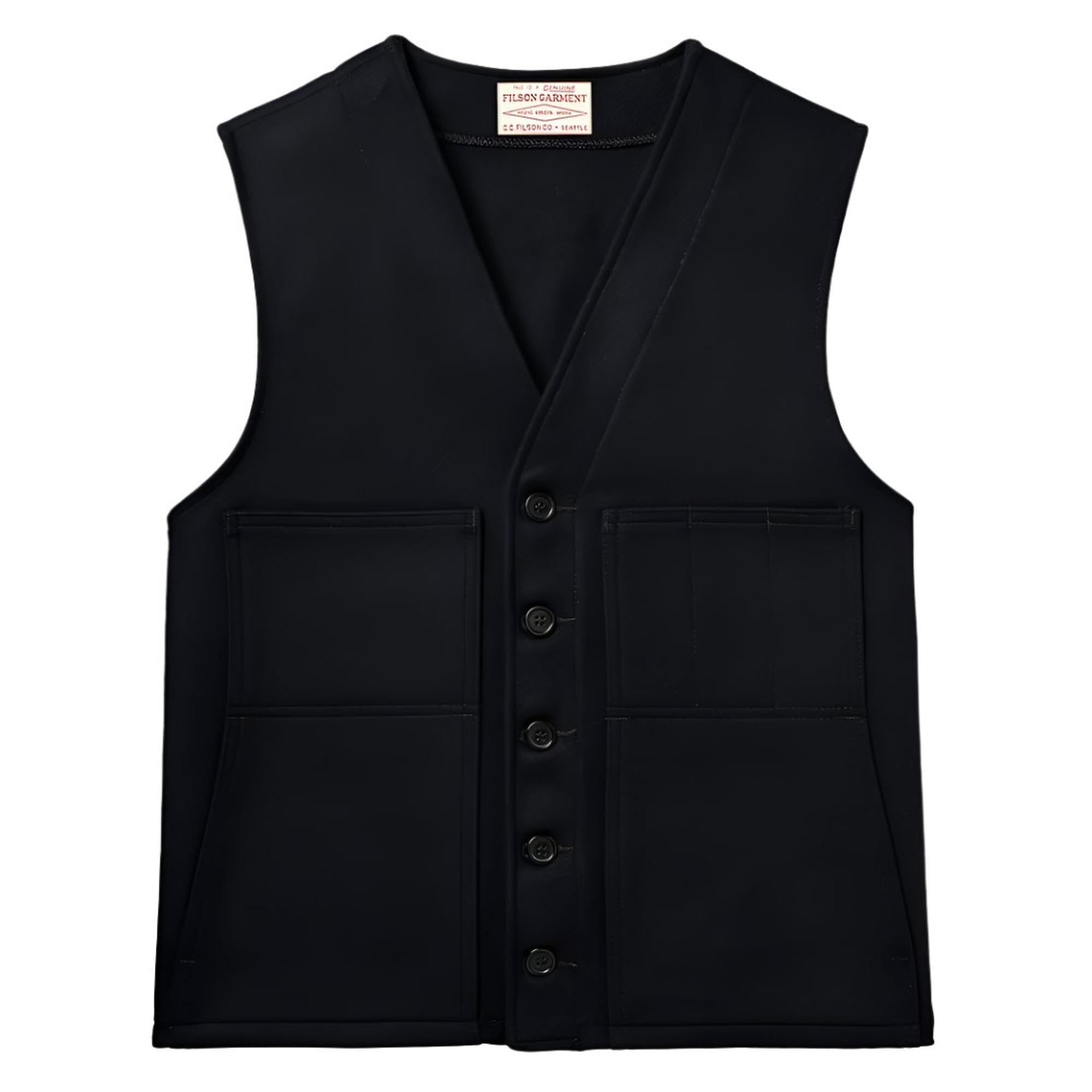 Filson Men's Mackinaw Wool Vest - Dark Navy | British Attire