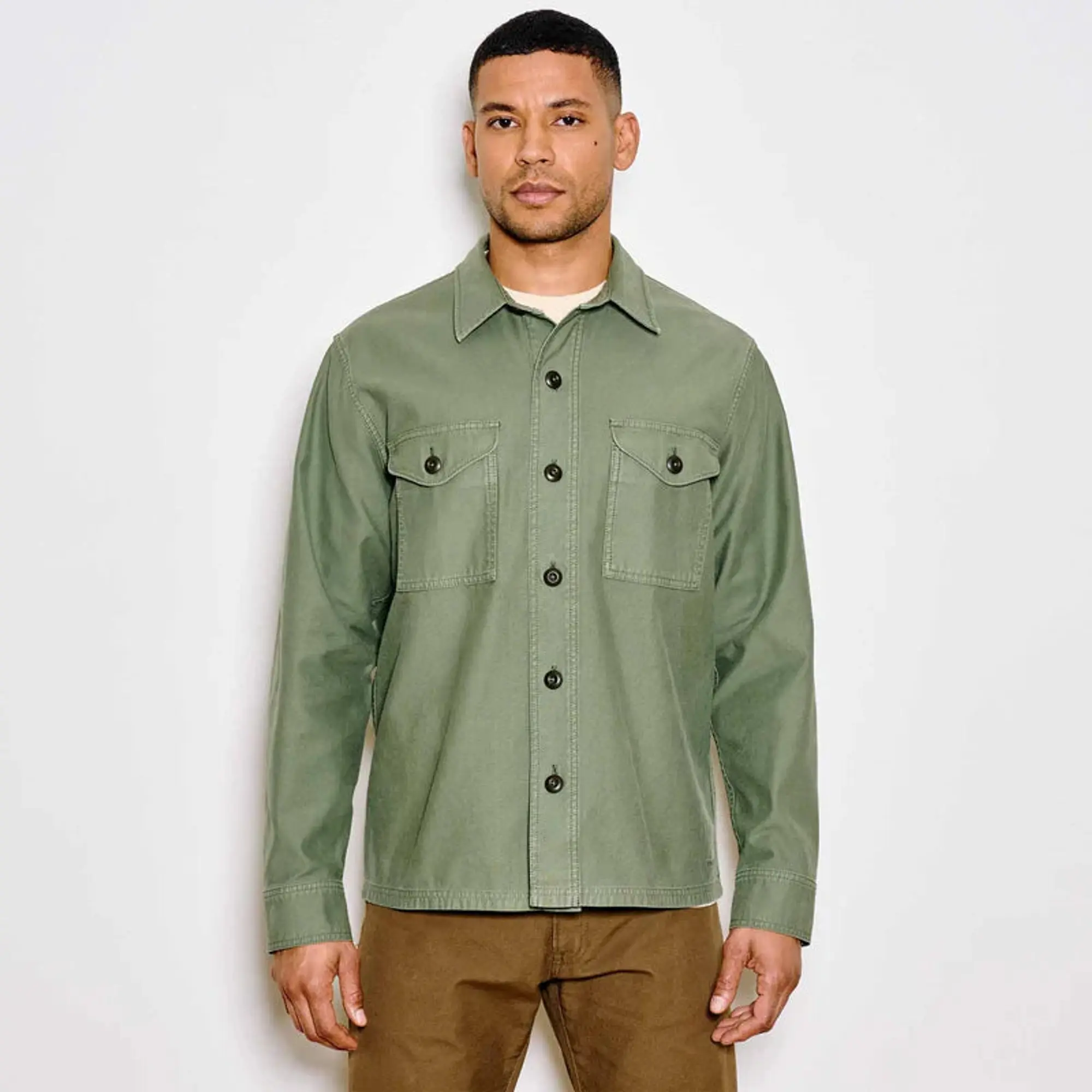Product image 2 of 9 of Filson Men's Cotton Field Jac-Shirt - Washed Fatigue Green