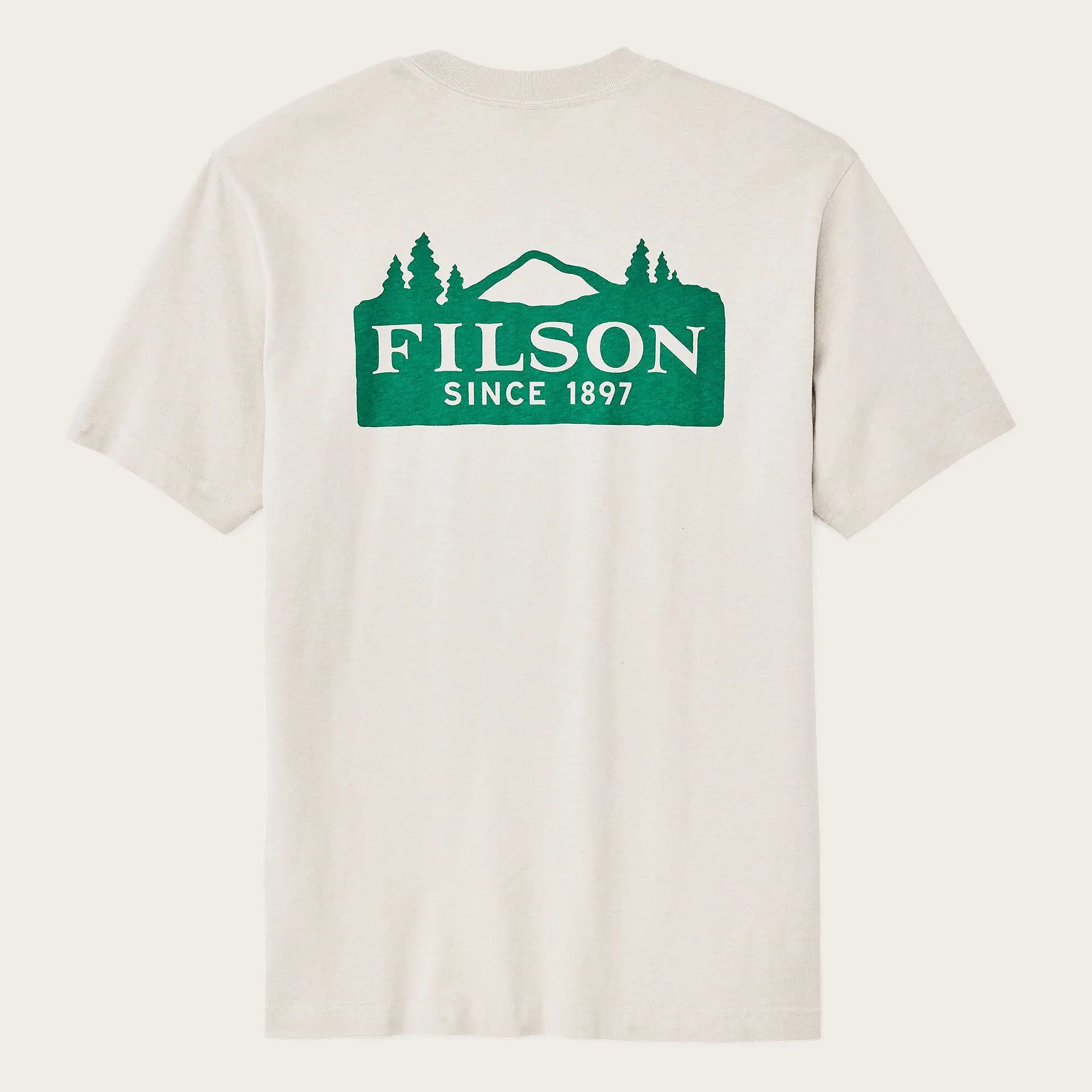 Product image 2 of 3 of Filson Men's Frontier Logo T-Shirt - Cliff Gray/Scenic Mark