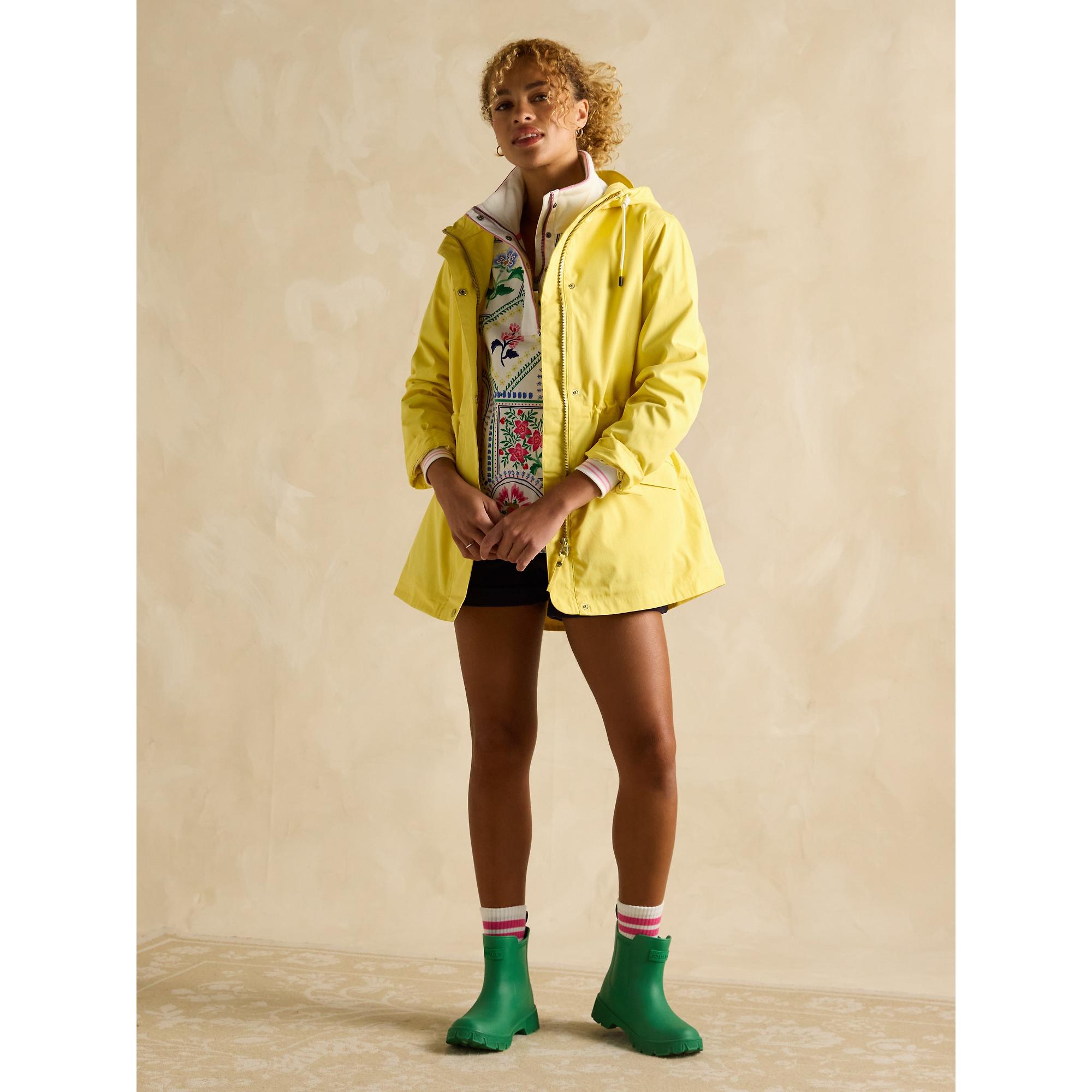 Joules Women's Portwell Waterproof Raincoat - Yellow | British Attire