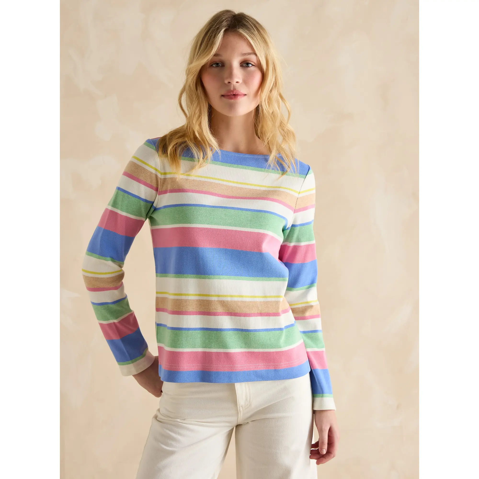 Product image 2 of 6 of Joules Women's Harbour Long Sleeve Top - Multi Stripe