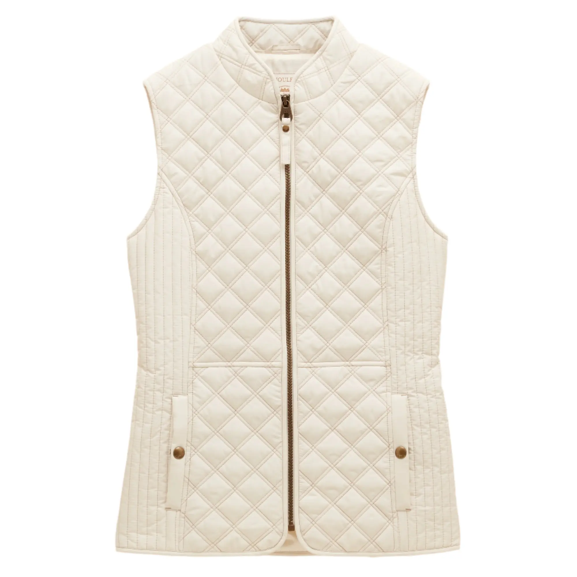 Product image 1 of 8 of Joules Women's Minx Showerproof Diamond Quilted Gilet - Cream