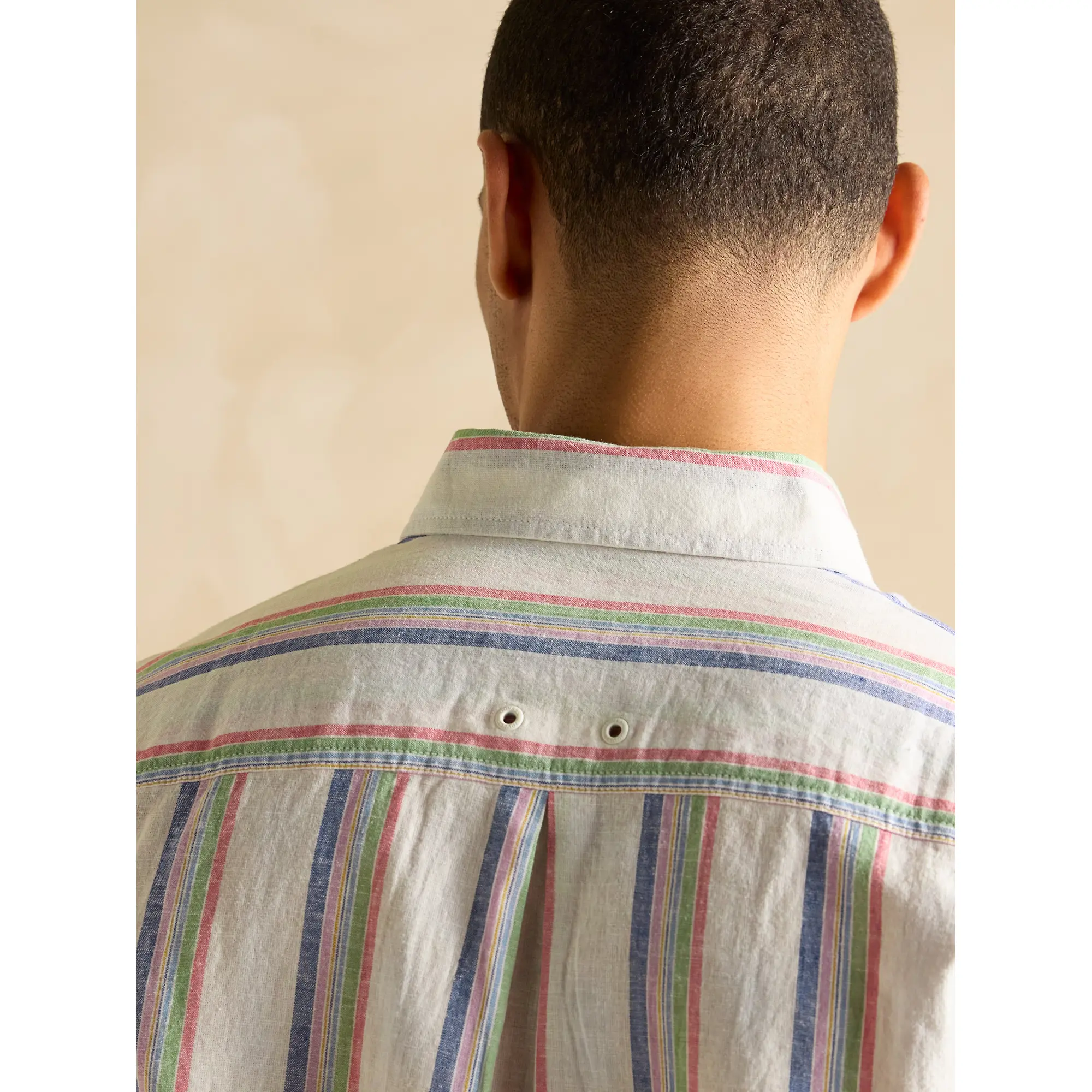 Product image 5 of 6 of Joules Men's Long Sleeve Linen Shirt - Multi Stripe