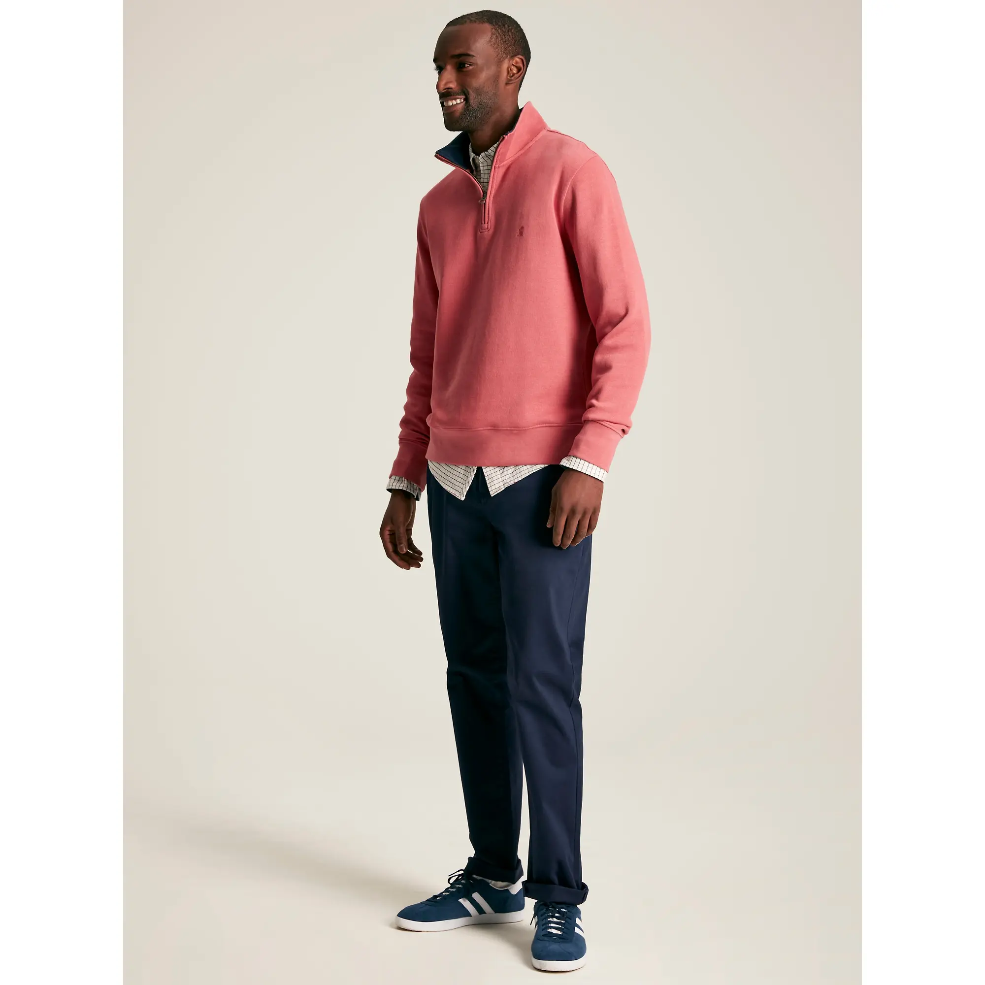 Product image 3 of 7 of Joules Men's Alistair Zip Neck Jumper - Pink