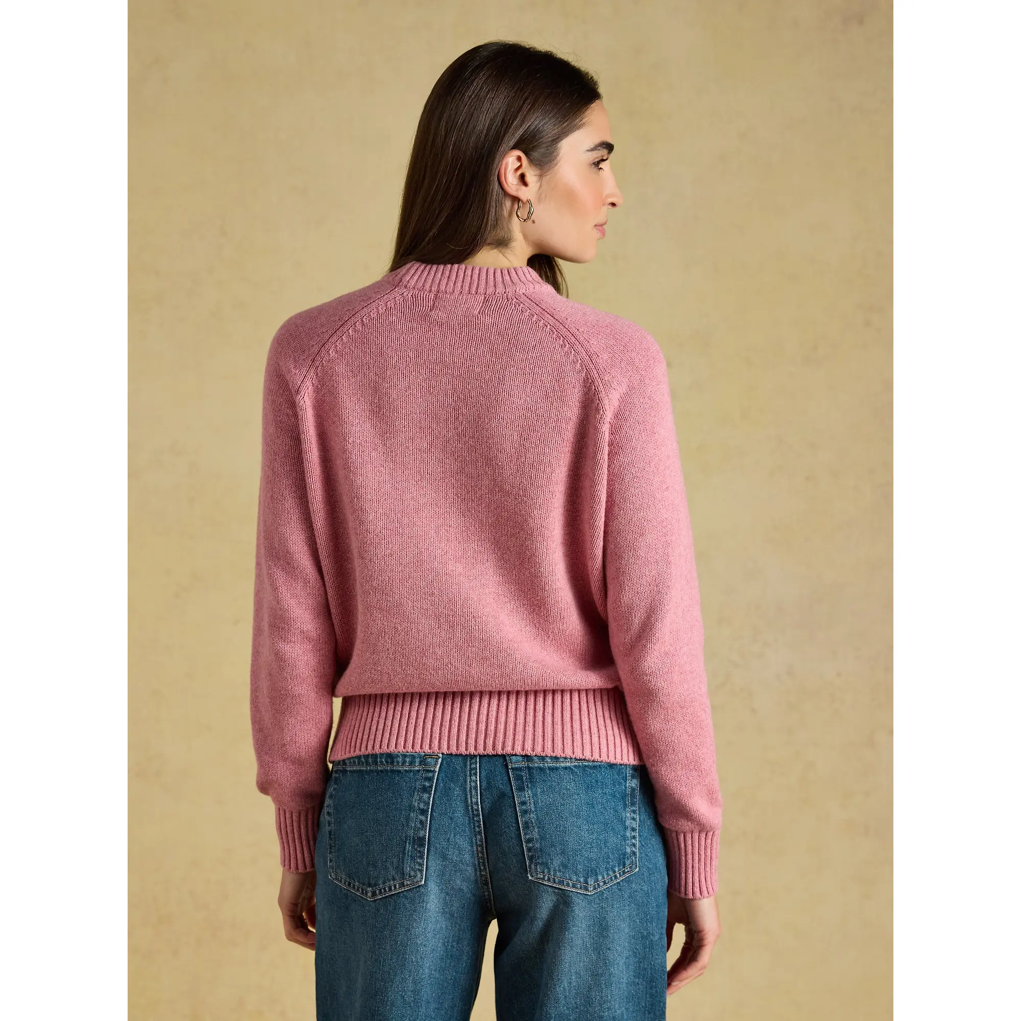 Product image 3 of 7 of Joules Women's Dachshund Cotton Blend Crew Neck Knitted Jumper - Pink