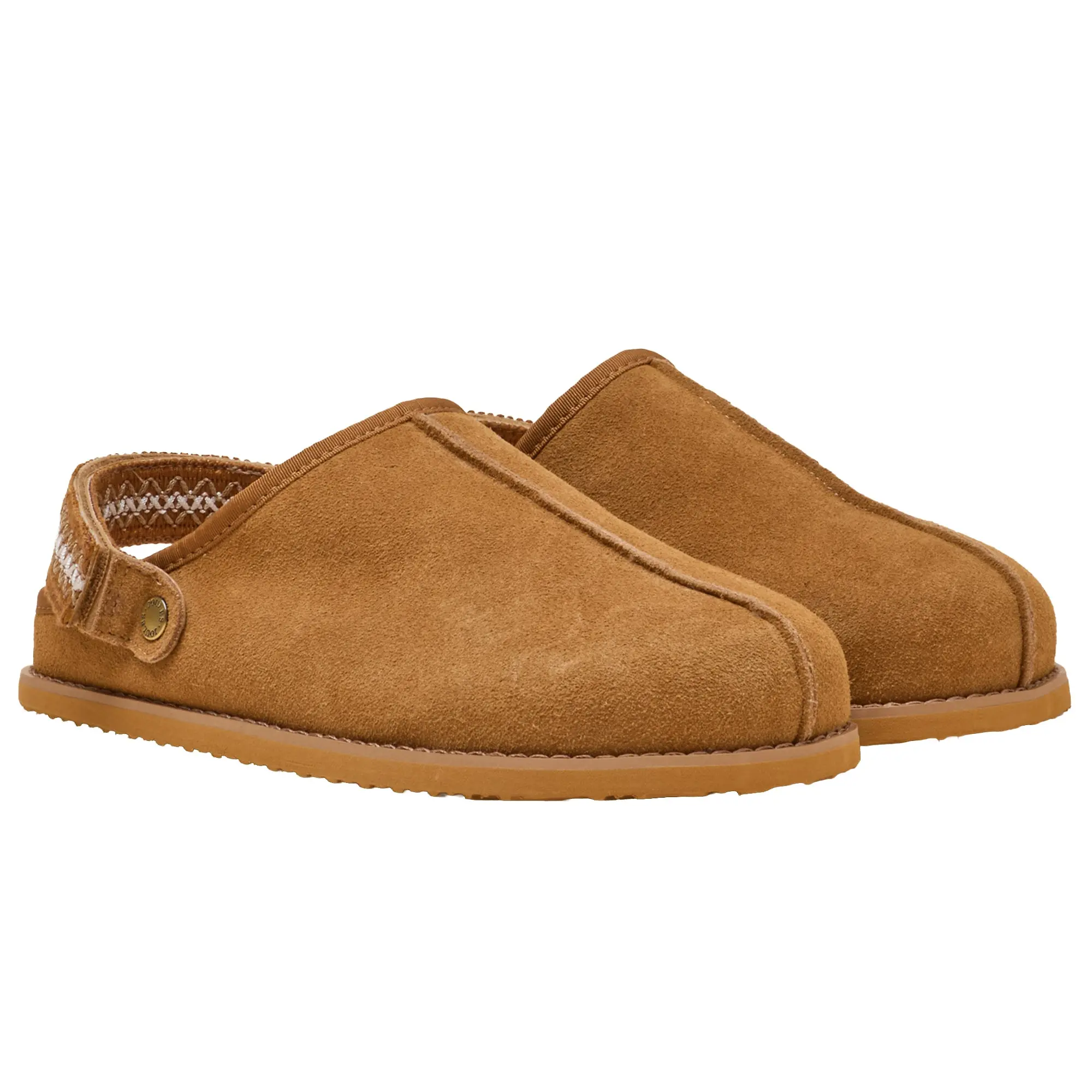 Product image 1 of 7 of Joules Women's Suede Faux Fur Lined Clogs - Chestnut Brown