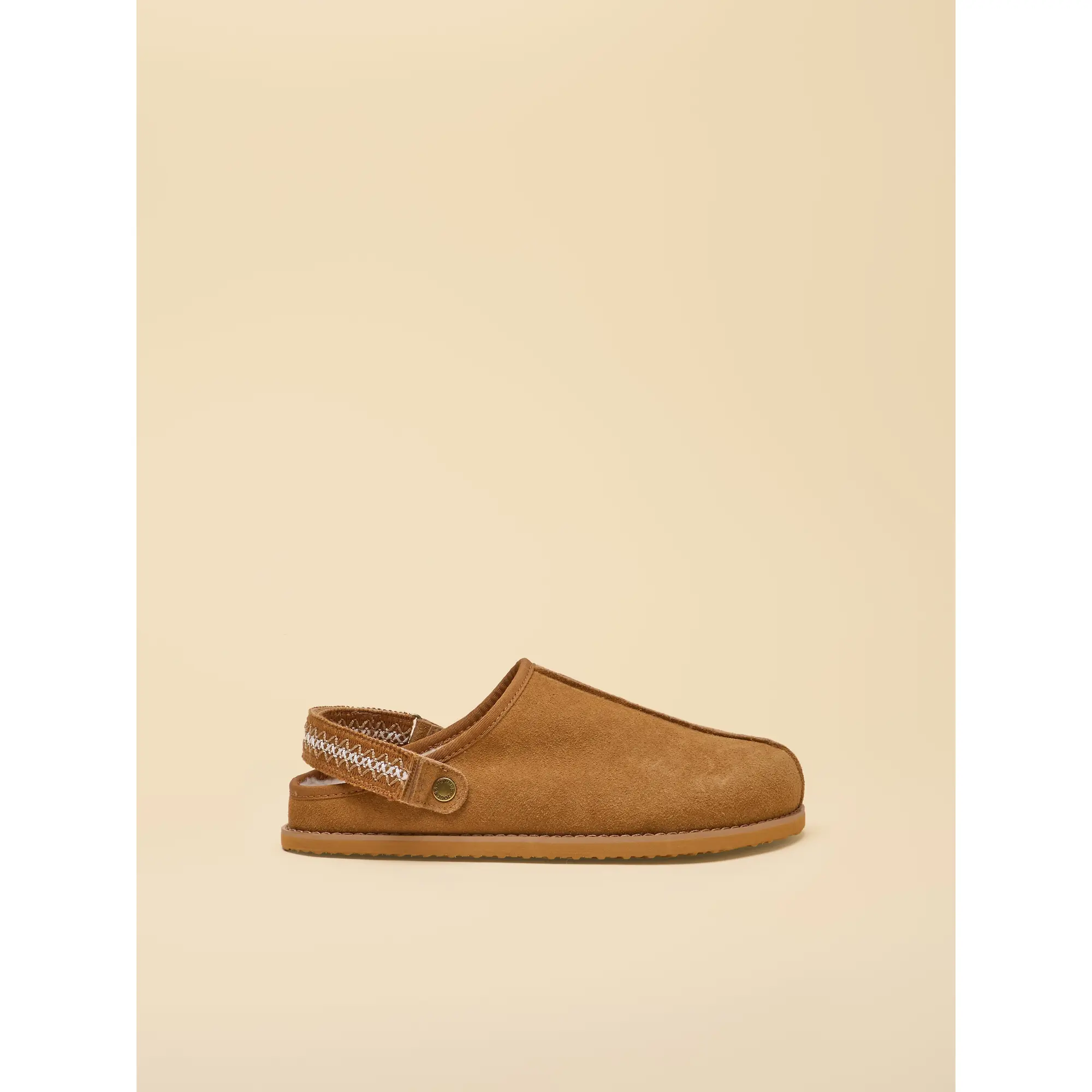 Product image 2 of 7 of Joules Women's Suede Faux Fur Lined Clogs - Chestnut Brown