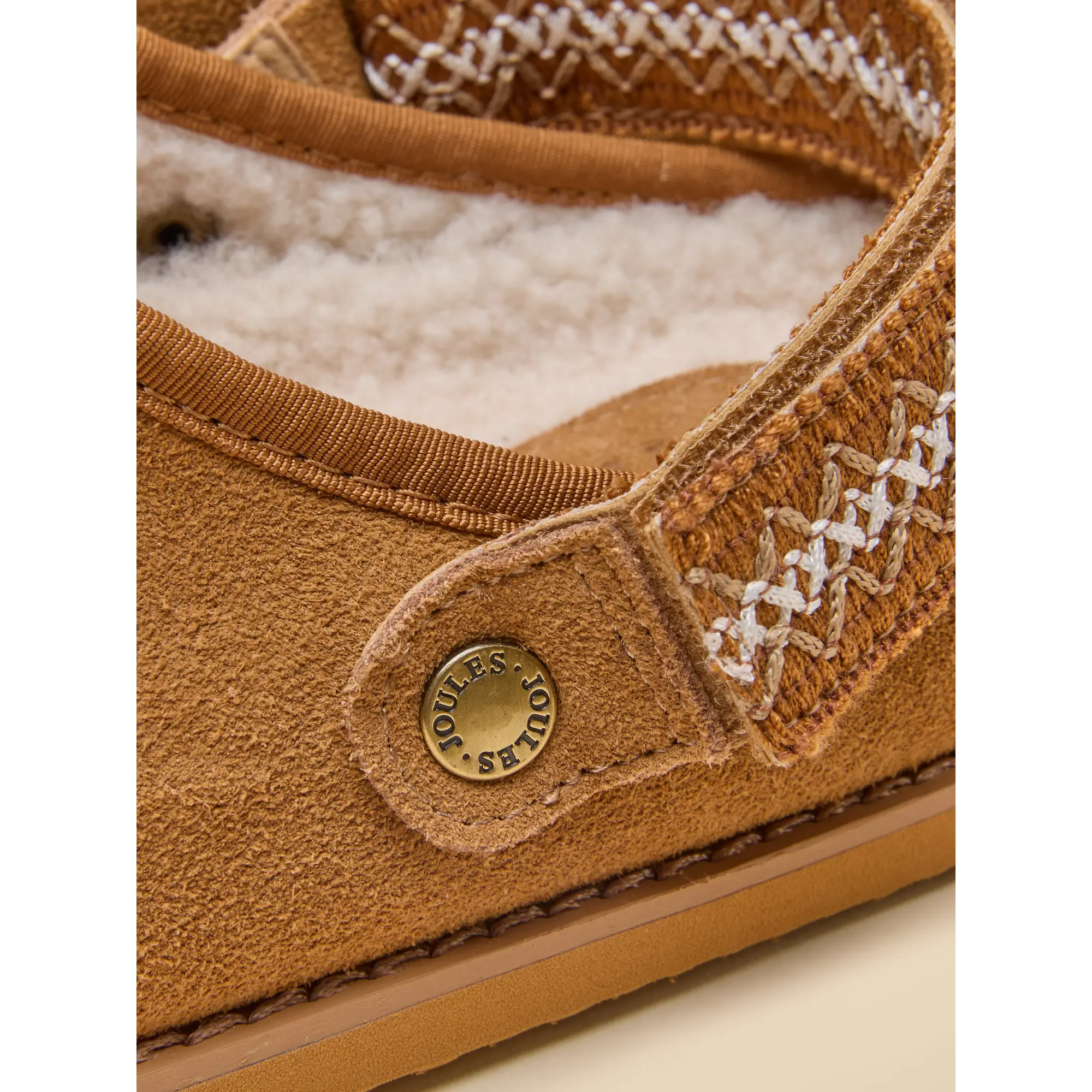 Product image 6 of 7 of Joules Women's Suede Faux Fur Lined Clogs - Chestnut Brown