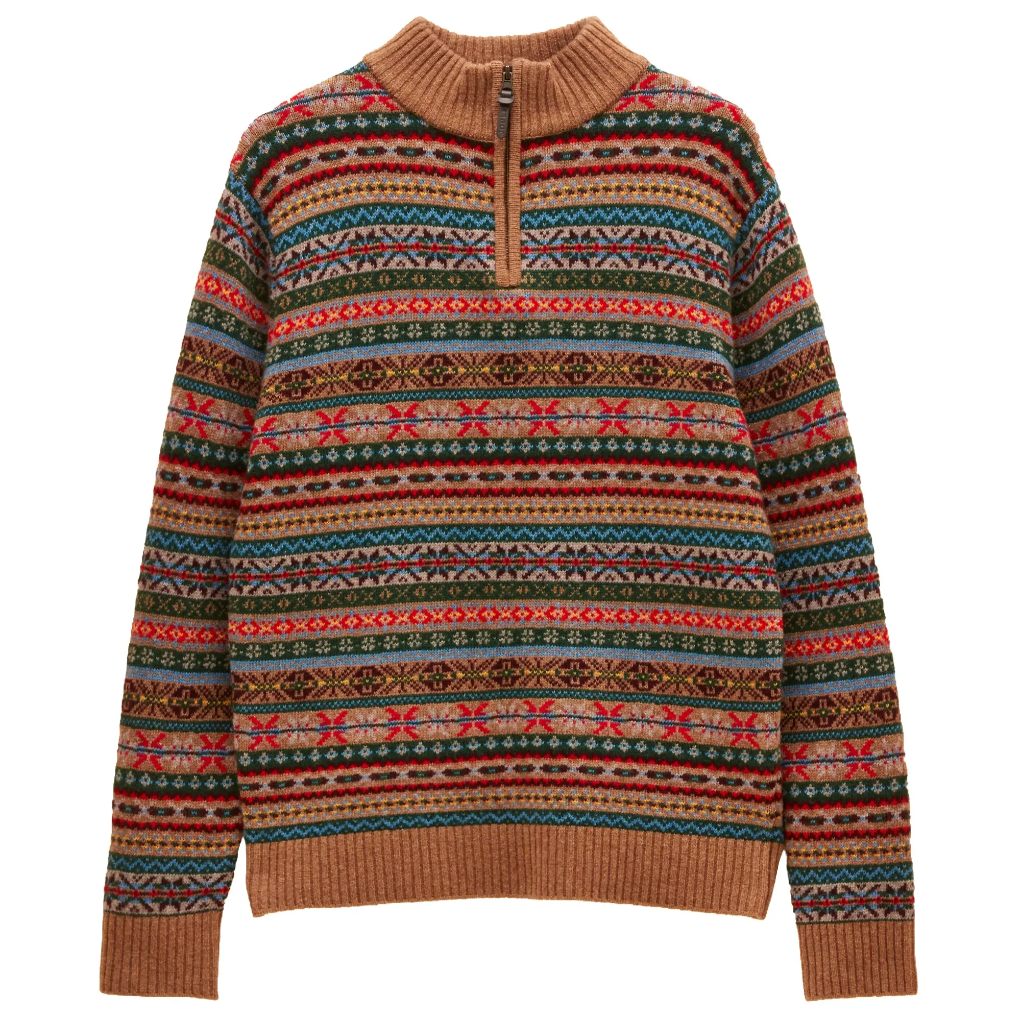 Product image 1 of 7 of Joules Men's Fairisle Wool Rich Quarter Zip Jumper - Multi
