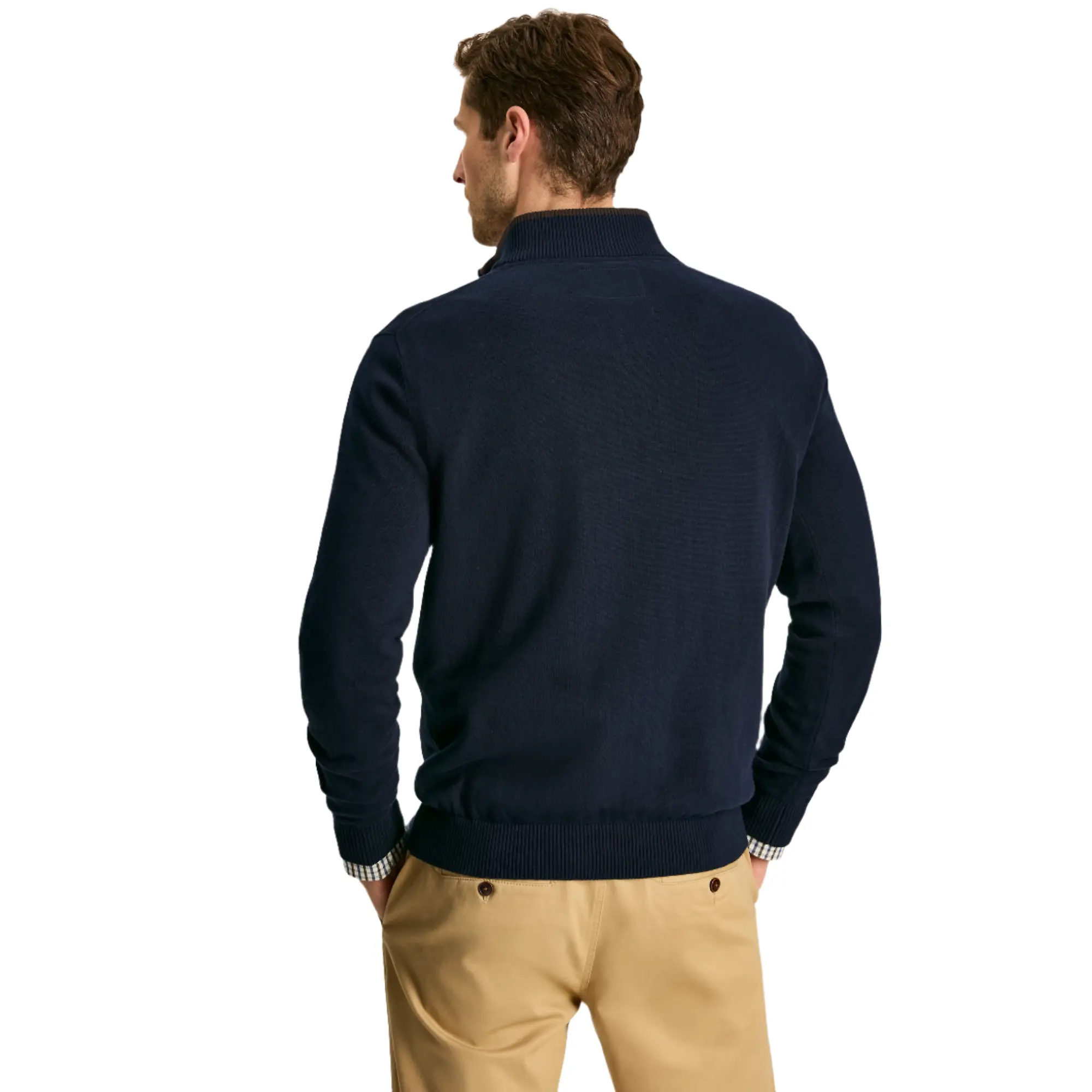 Product image 7 of 9 of Joules Men's Hillside Quarter Zip Knit Jumper - Navy
