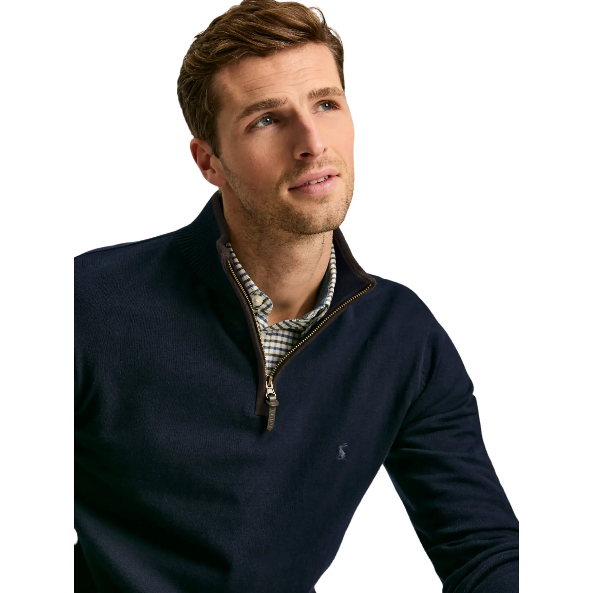 Product image 9 of 9 of Joules Men's Hillside Quarter Zip Knit Jumper - Navy