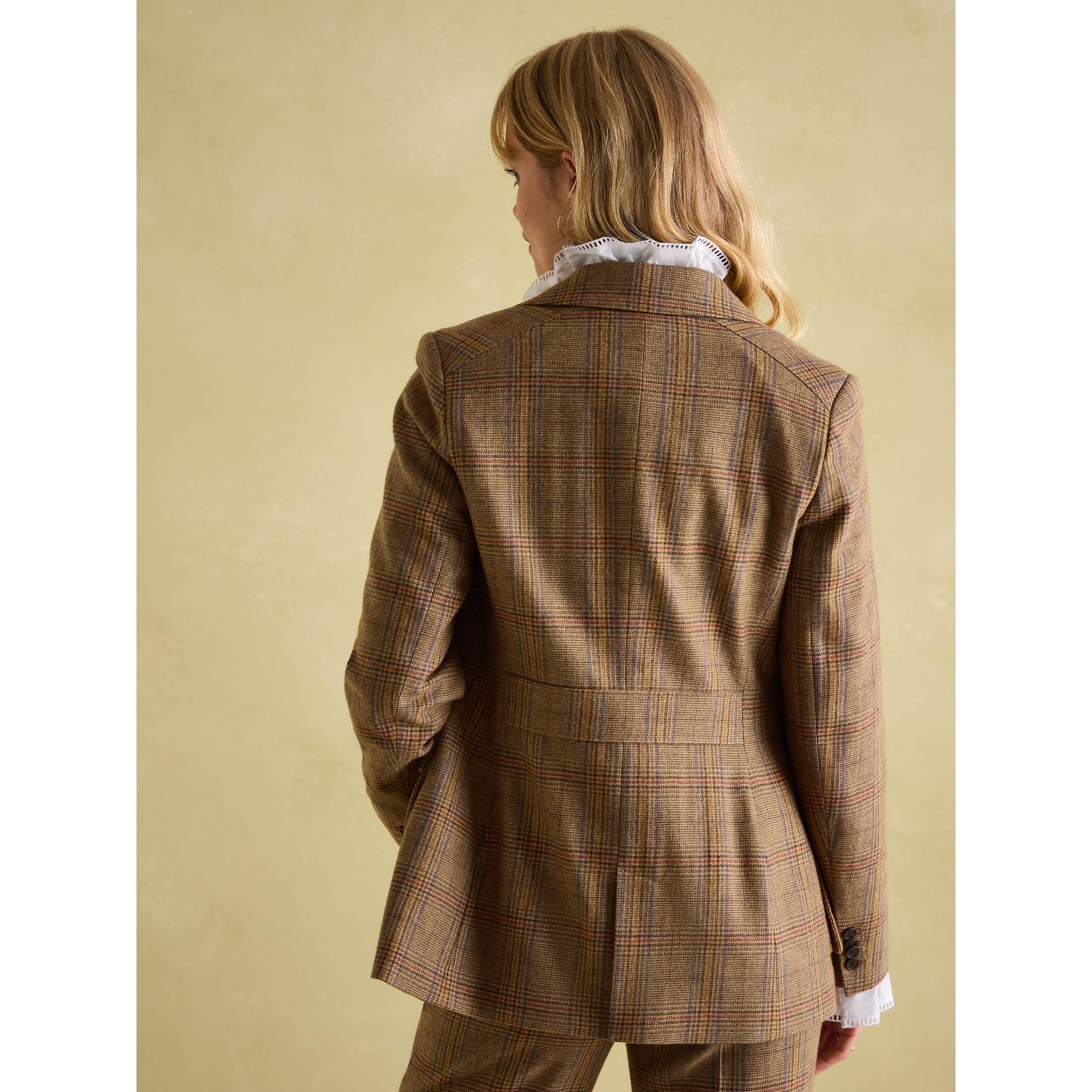 Joules Women's Foxley Tweed Suit Blazer - Check | British Attire