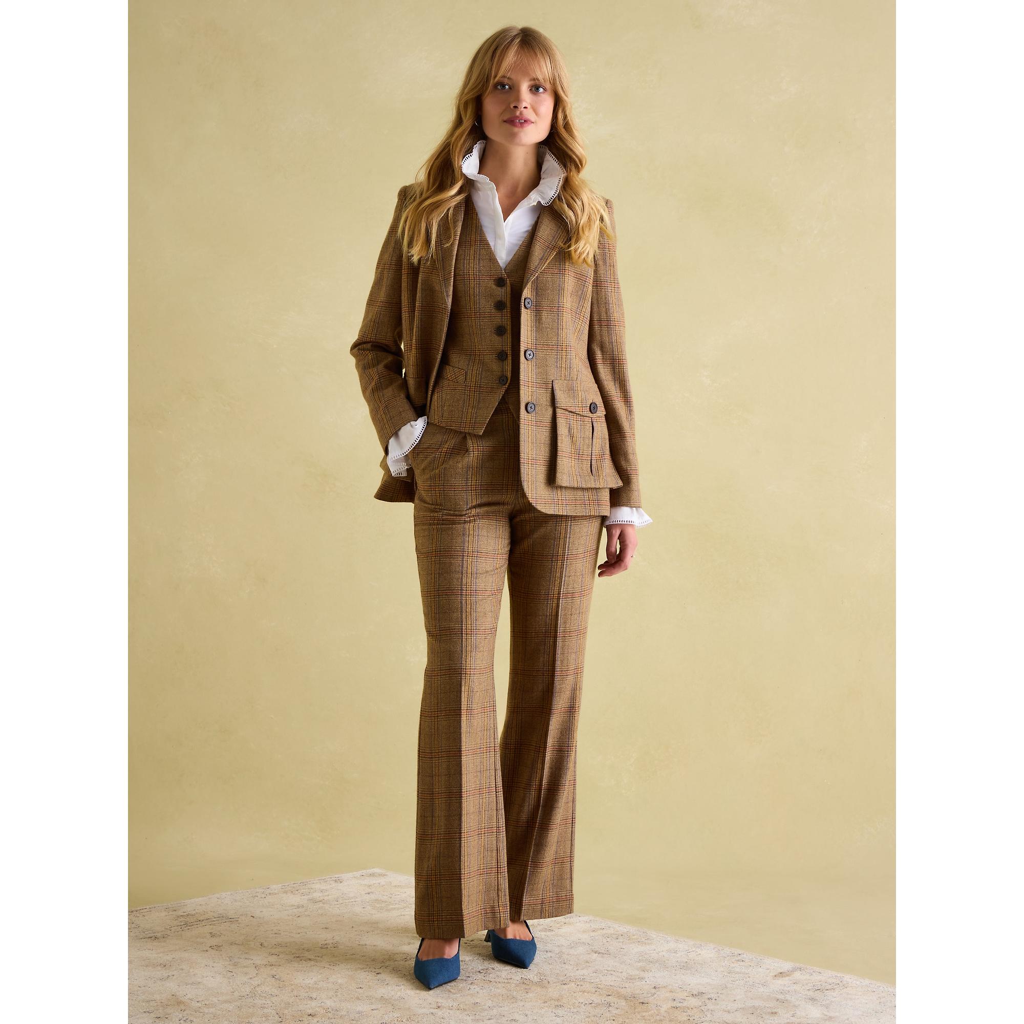 Joules Women's Foxley Tweed Suit Blazer - Check | British Attire