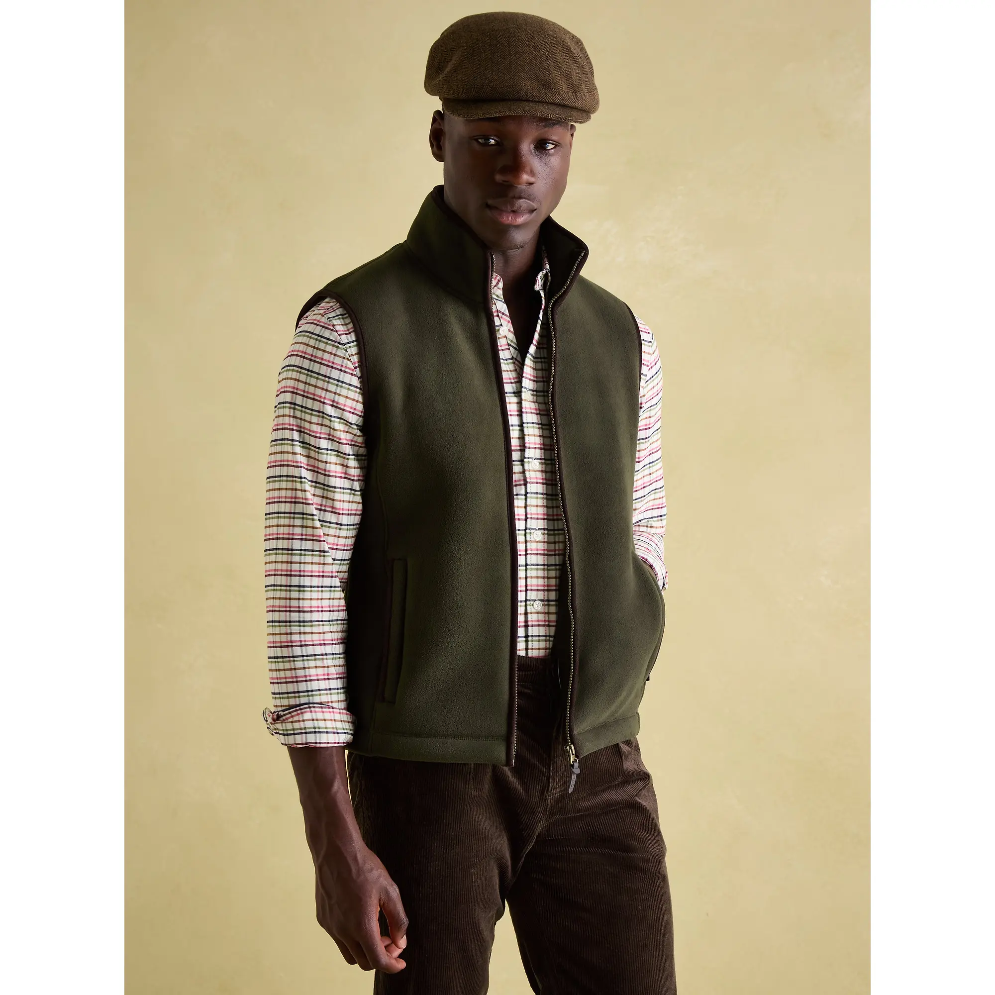 Product image 4 of 9 of Joules Men's Greenfield Full Zip Fleece Gilet - Green