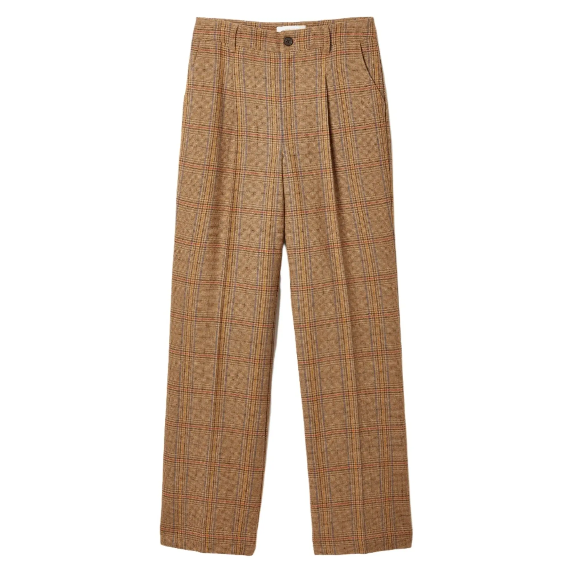 Product image 1 of 7 of Joules Women's Foxley Wide Leg Tweed Trousers - Yarrow Check