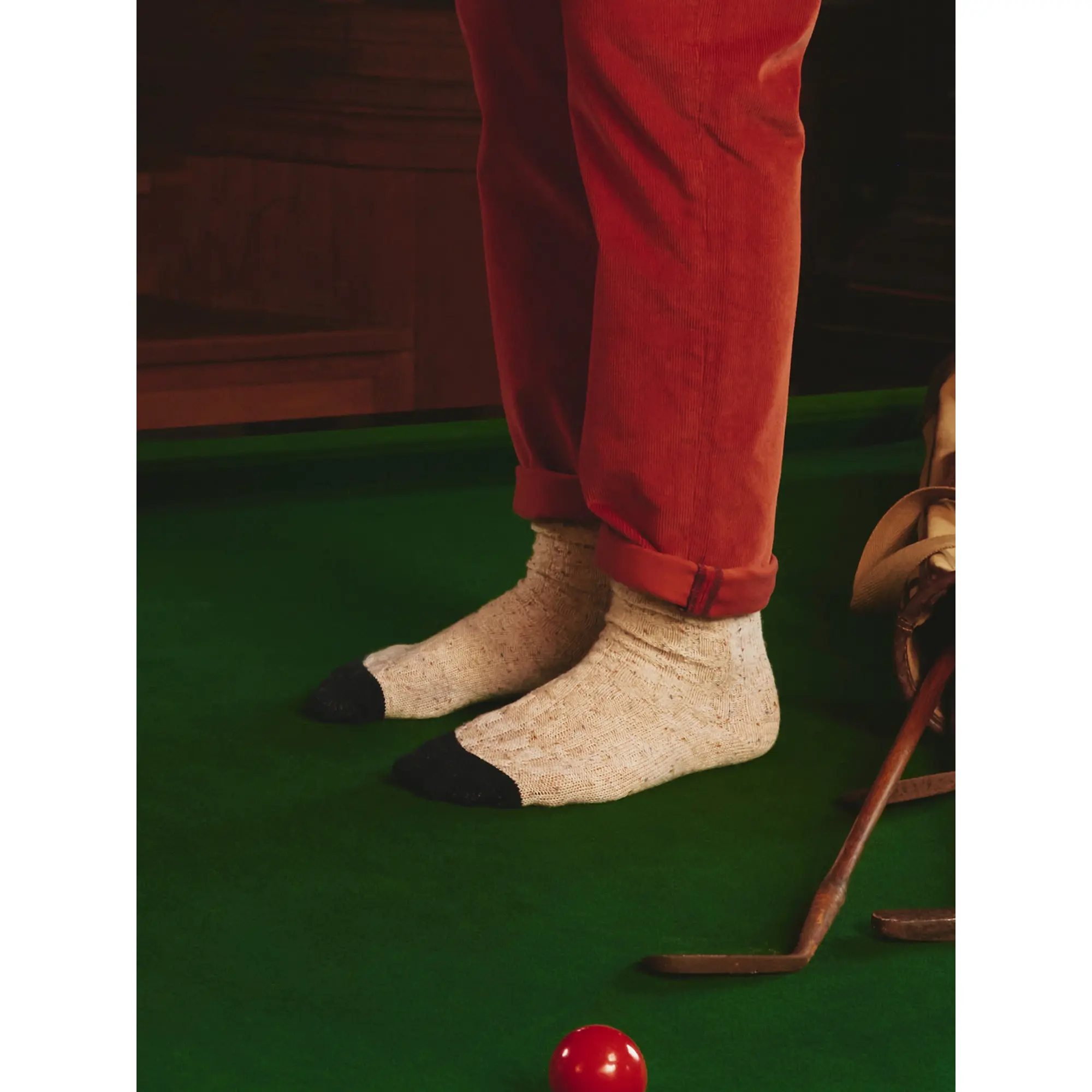 Product image 4 of 5 of Joules Women's Rambler Cable Knit Boot Socks UK 4-8 - Oatmeal