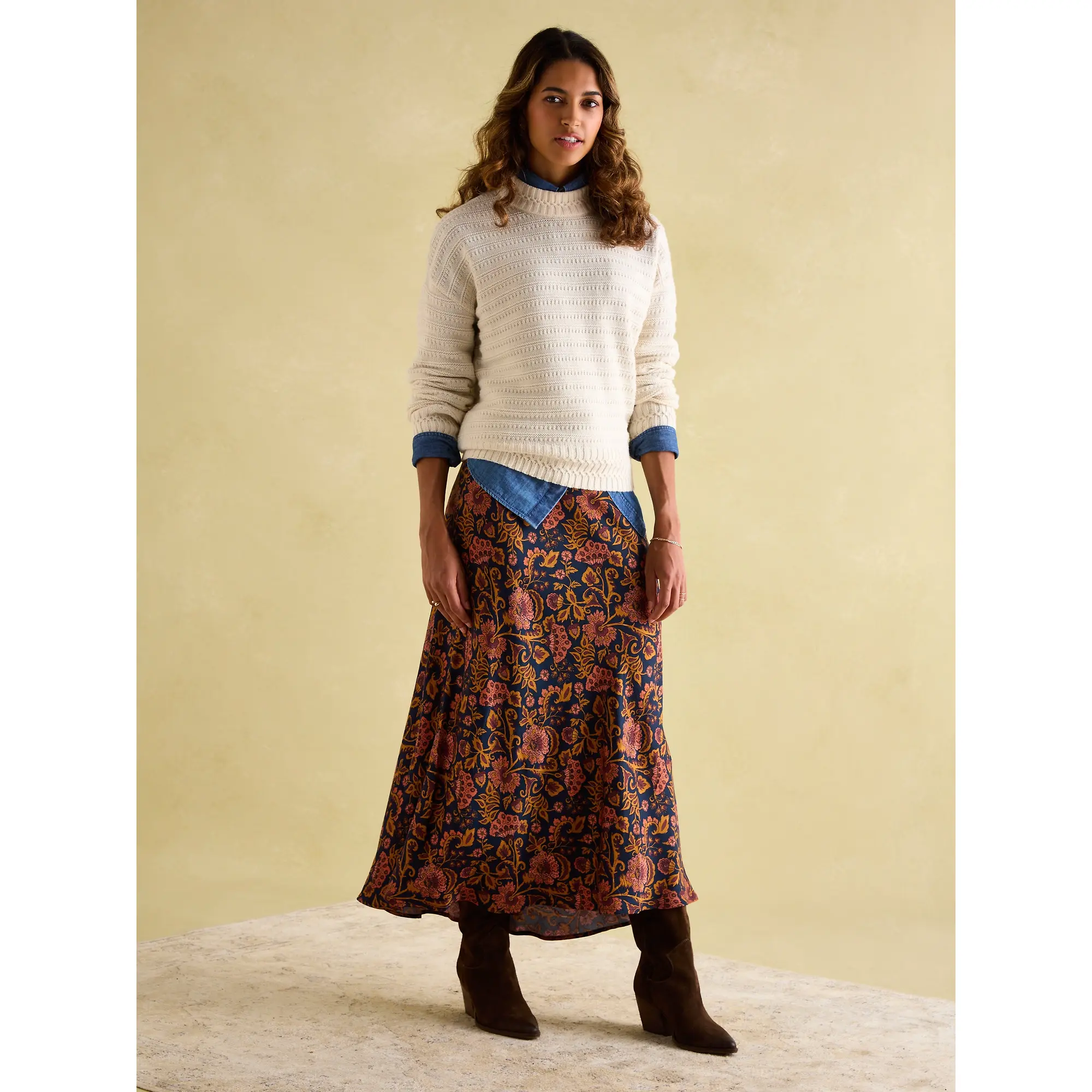 Product image 5 of 6 of Joules Women's Bernie Crew Neck Textured Jumper - Cream