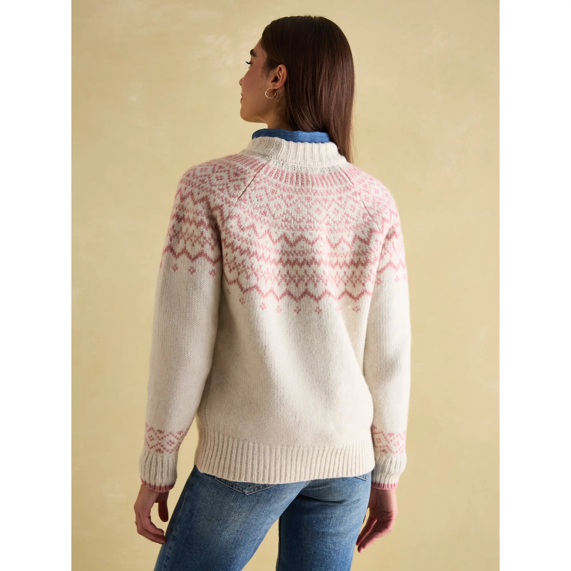 Product image 3 of 7 of Joules Women's Charlotte Crew Neck Fair Isle Jumper - Cream