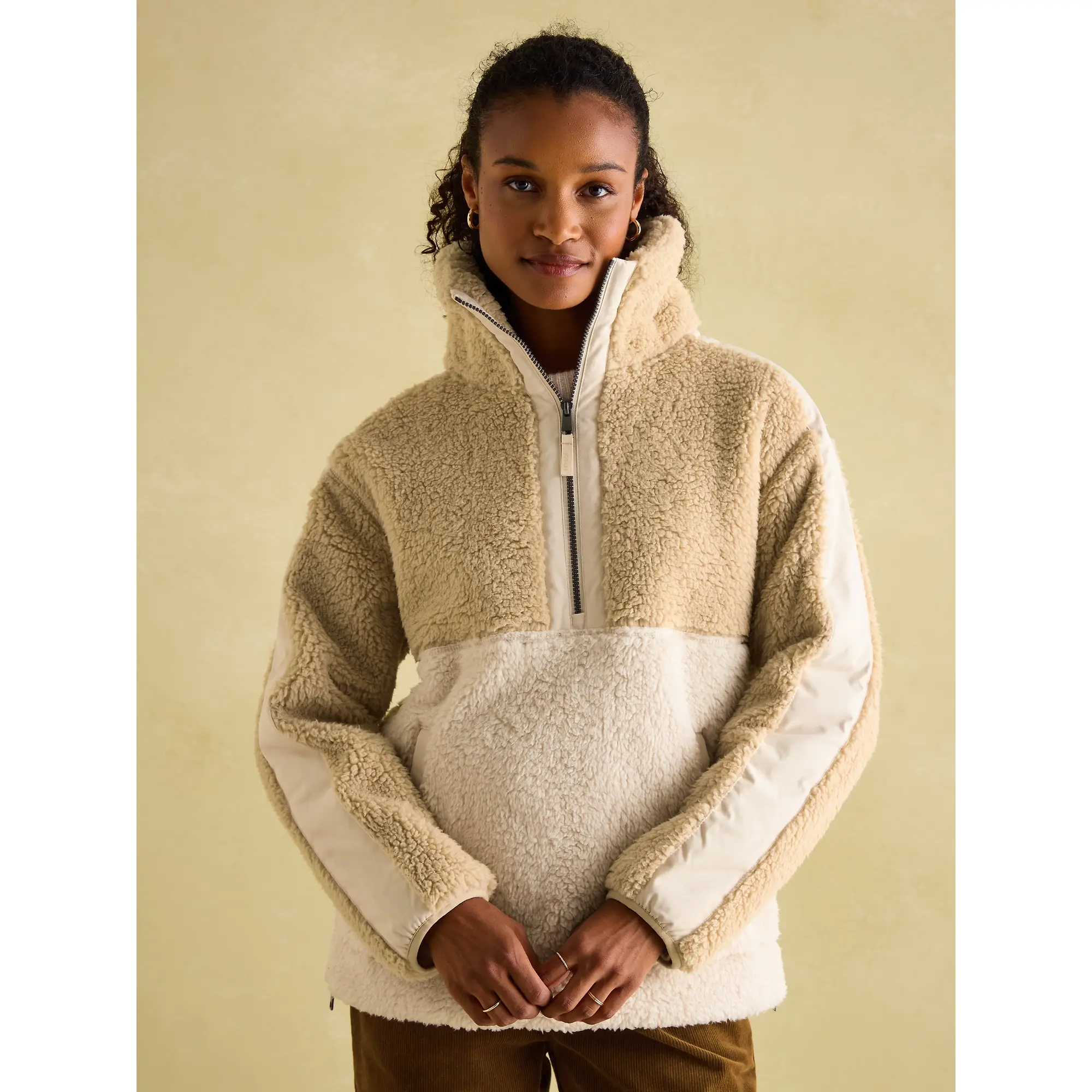Product image 2 of 7 of Joules Women's Tilly Quarter Zip Fleece - Neutral